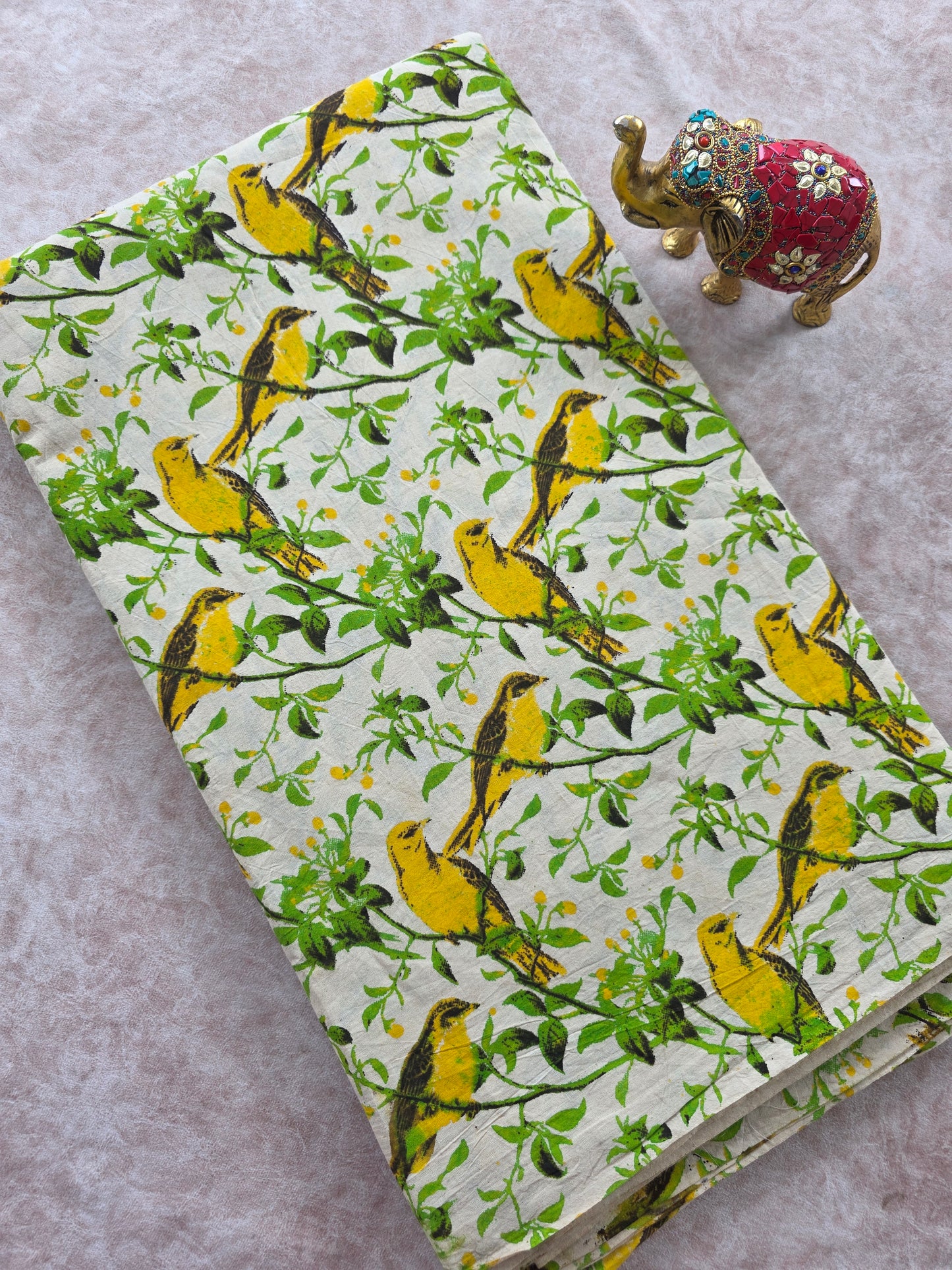 Pure kalamkari cotton running material (1 meter)- KM32