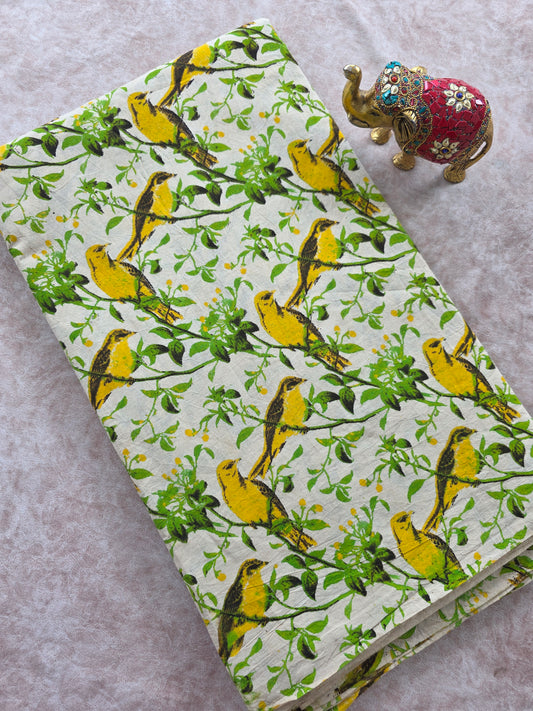 Pure kalamkari cotton running material (1 meter)- KM32