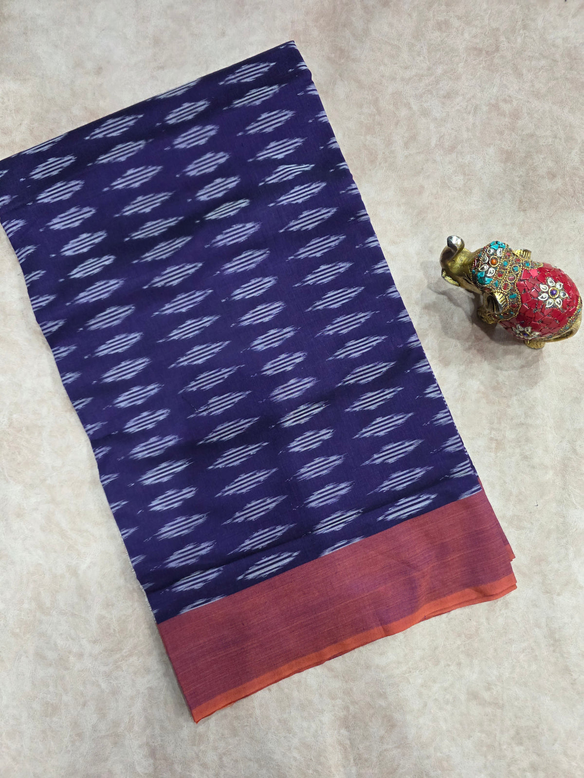 Mercerised warp ikkat saree - WW293