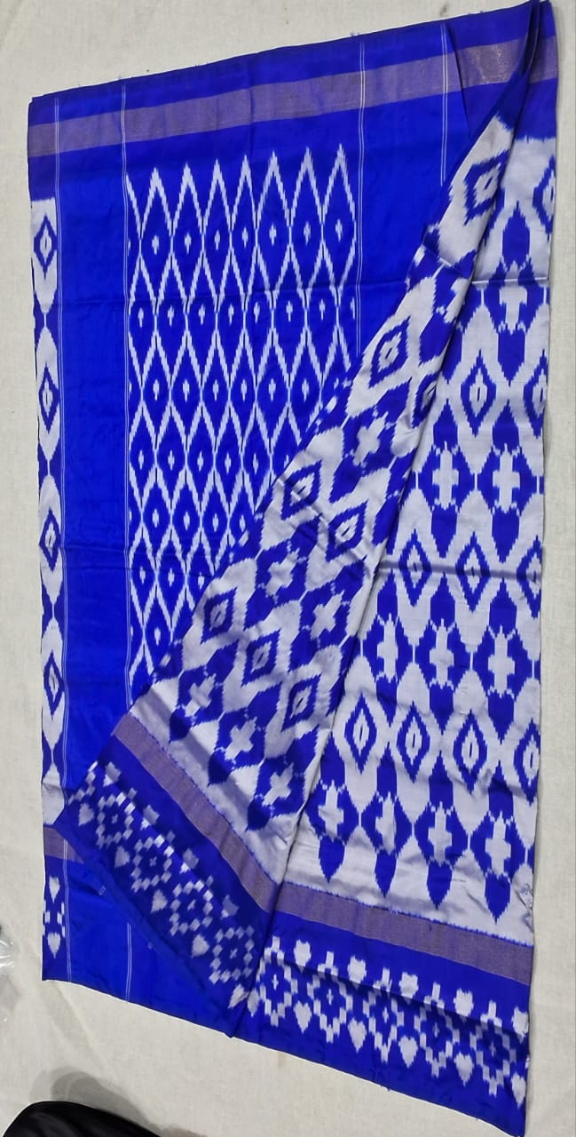 Handloom Mulberry pure Ikkat pattu saree- WW580