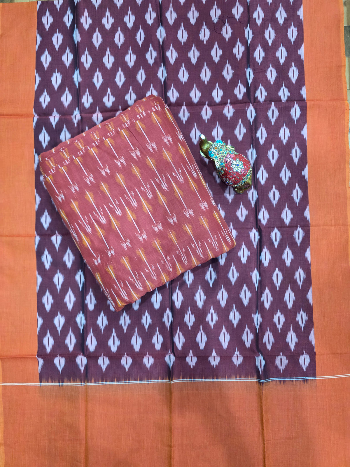 Handloom Mercerised ikkat cotton salwar set -WW614