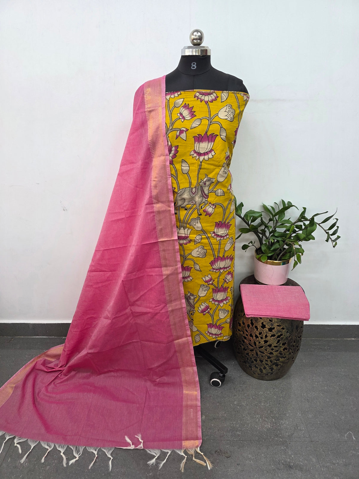Kalamakari nizam border cotton set-AK550