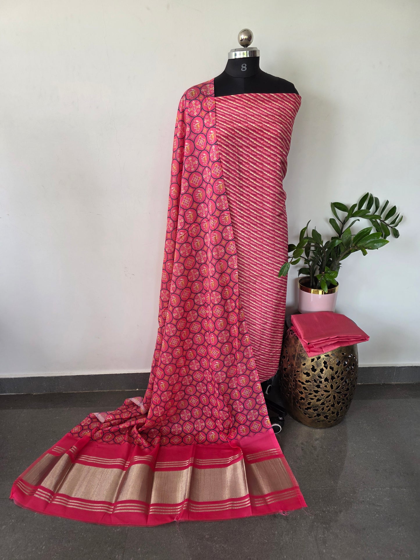 Fancy tussar silk set - CLA450