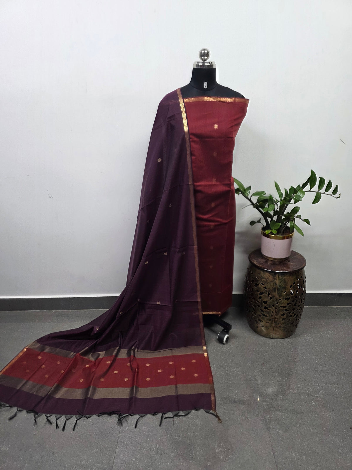 Semi Maheshwari silk set-SM373