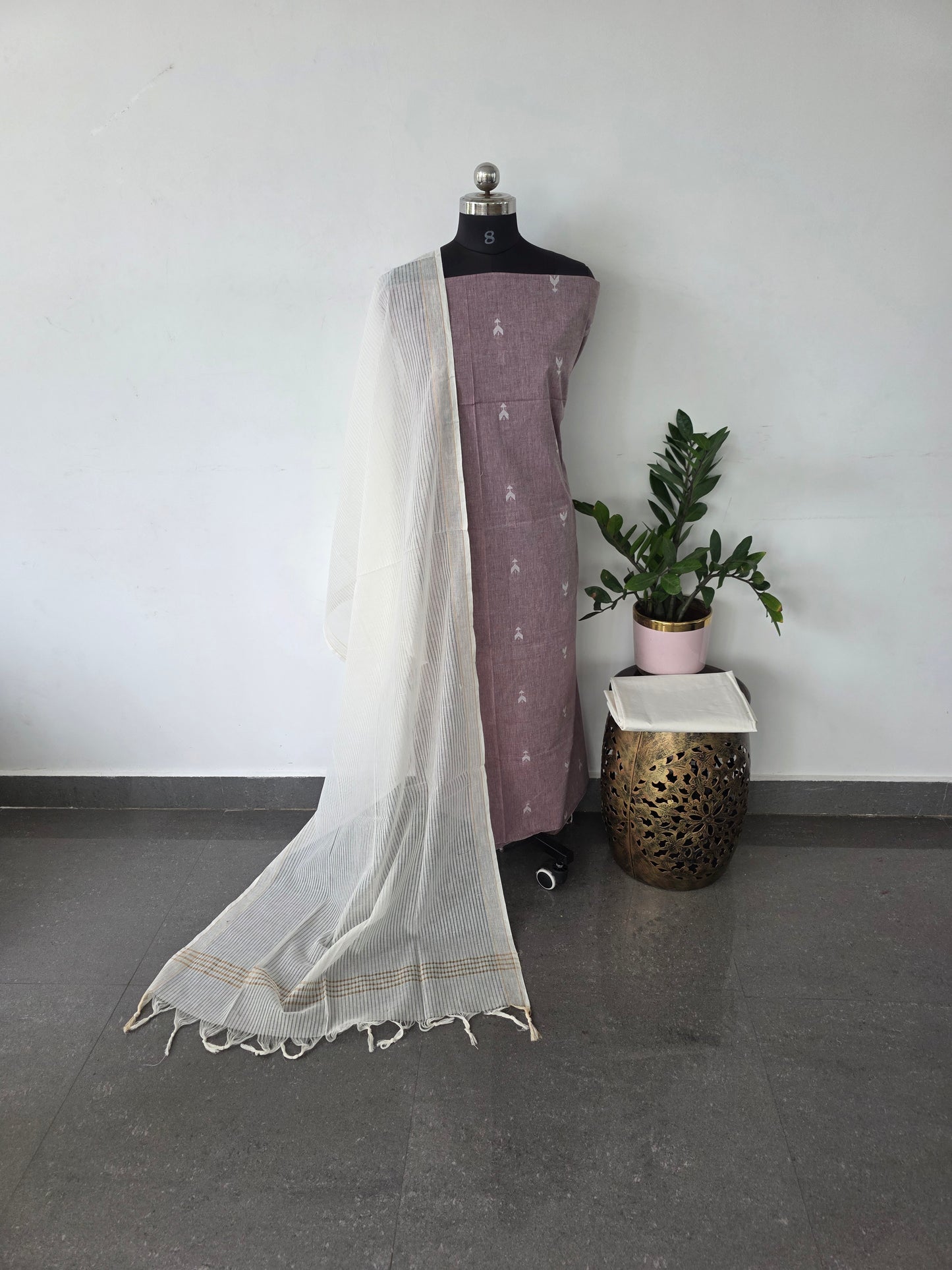 Pure handloom cotton set  - WH35