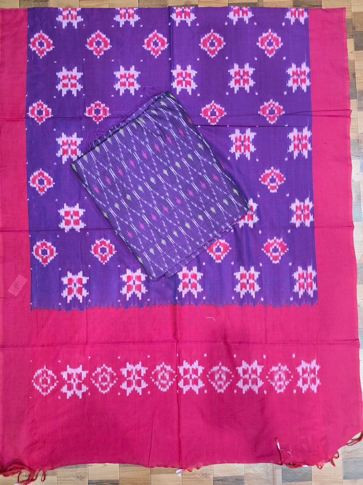 Handloom Mercerised ikkat cotton salwar set -WW850