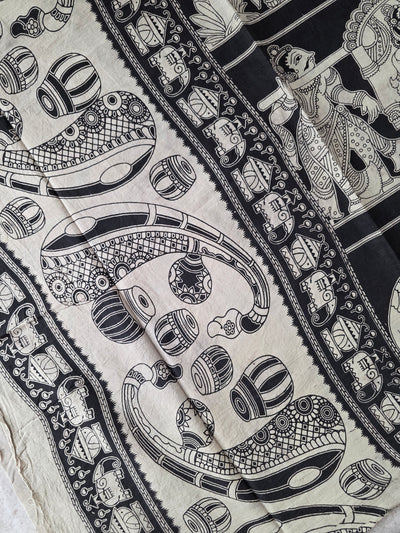 Pure Kalamkari Cotton Salwar Set (2.5 Metres) - Ak367