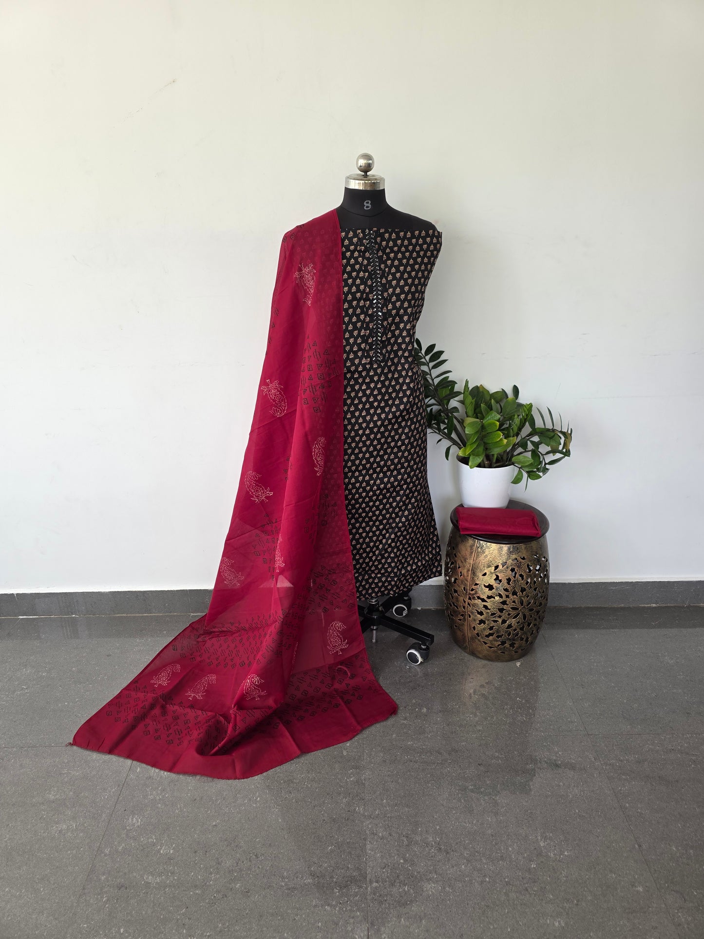 Ajrakh mixed cotton set - 187