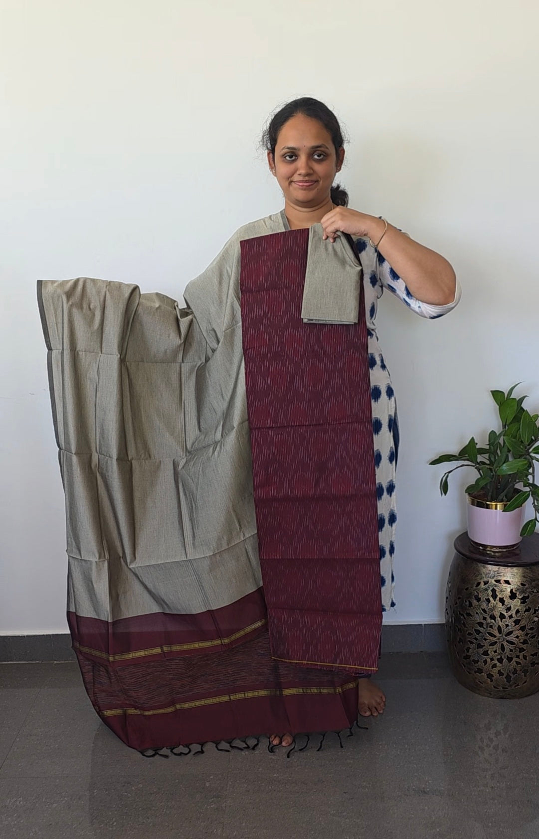 Pochampally full ikkat sico set - SZ267