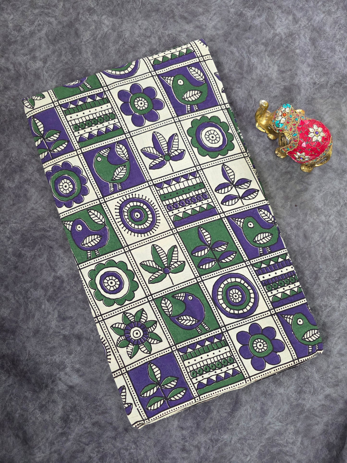 Pure kalamkari cotton running material (0.5mtr)-DK134
