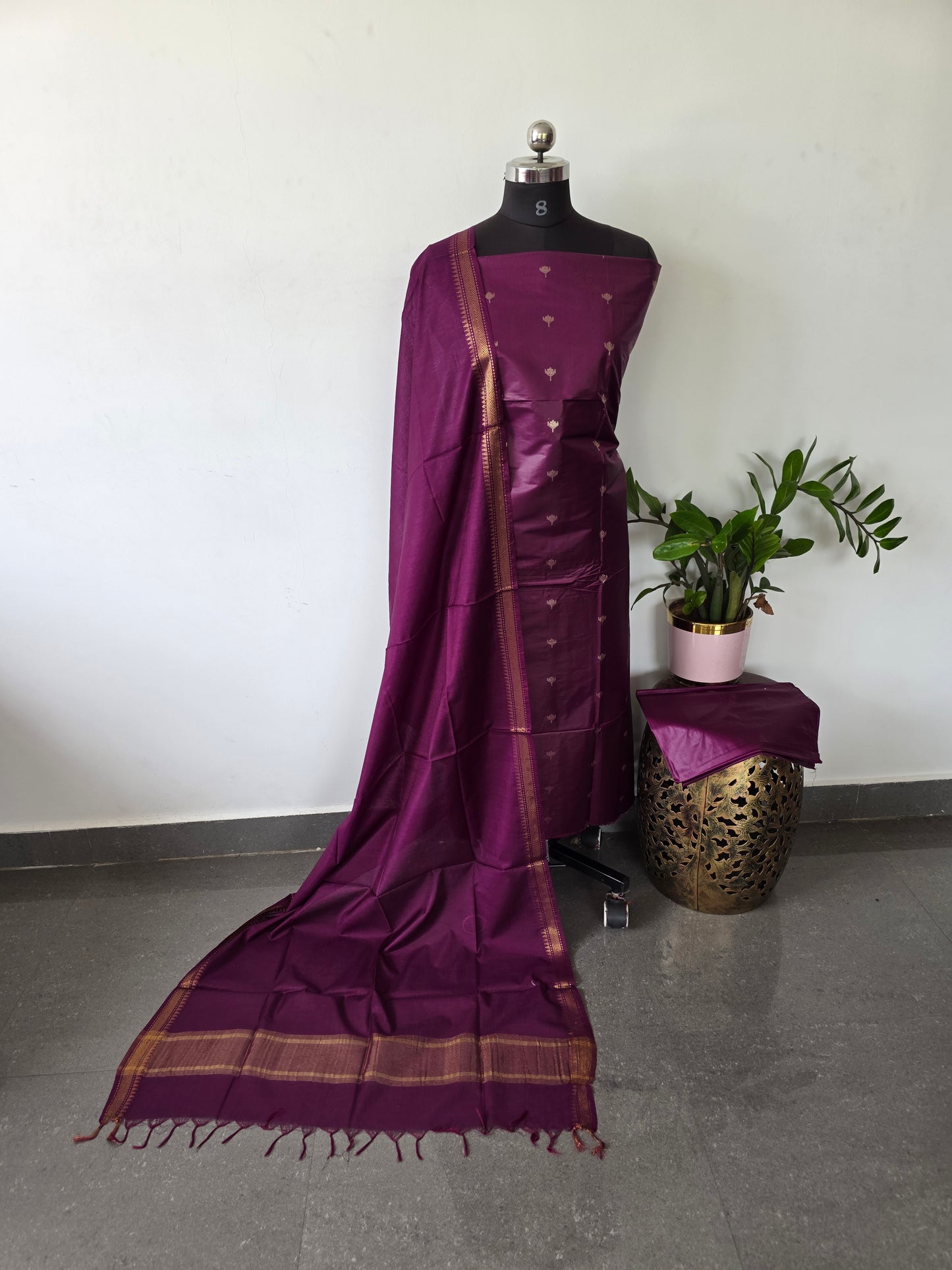 Bhagalpuri katan viscose silk set - BA341