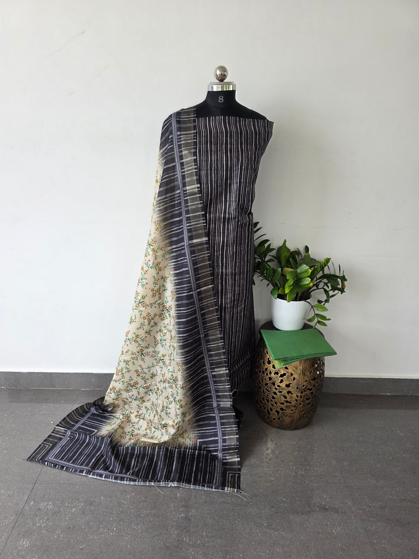 Premium semi tussar silk set  -347