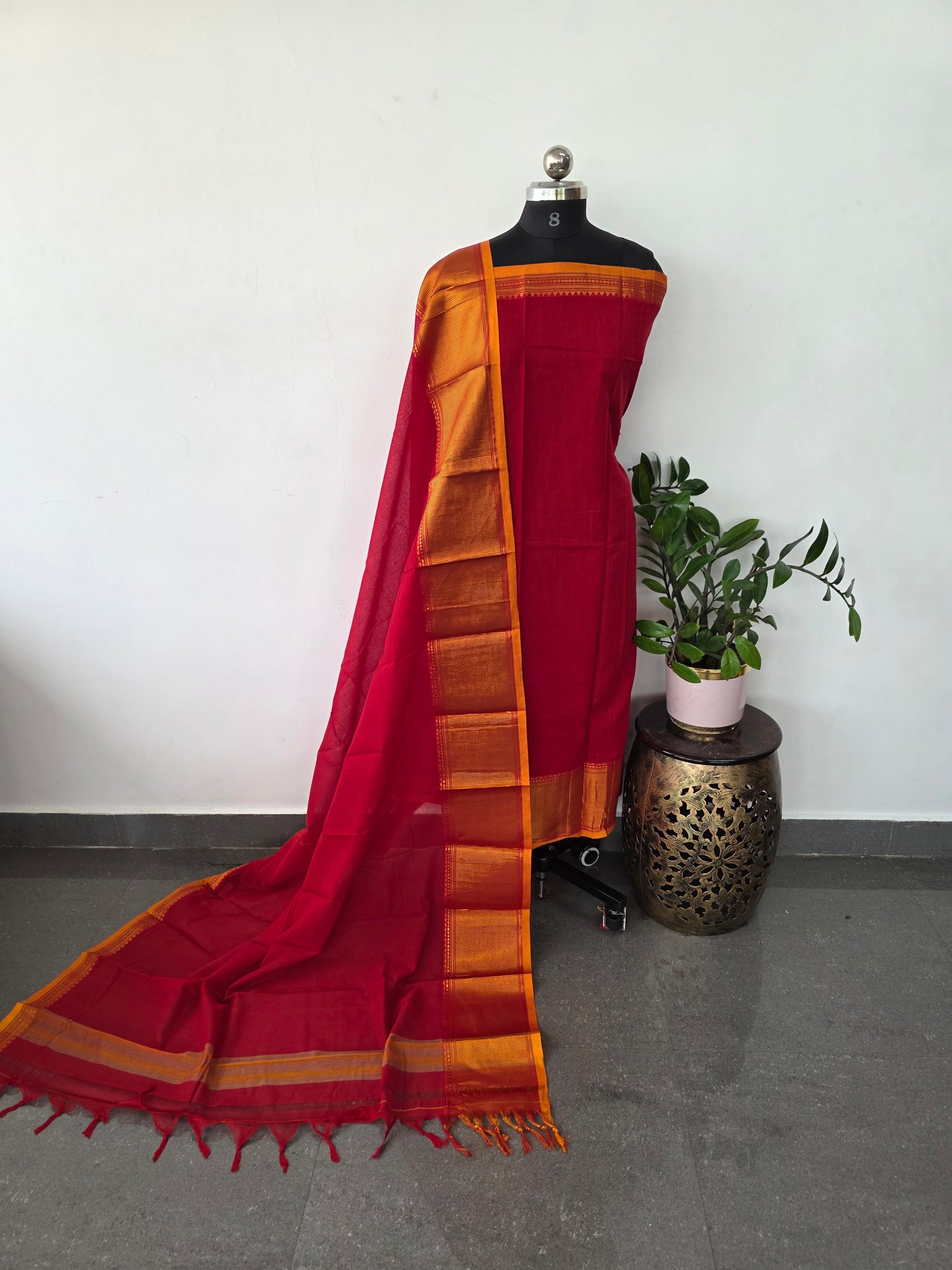 Mercerised narayanapet salwar set with kanchi border (2.5 meters)- NA403