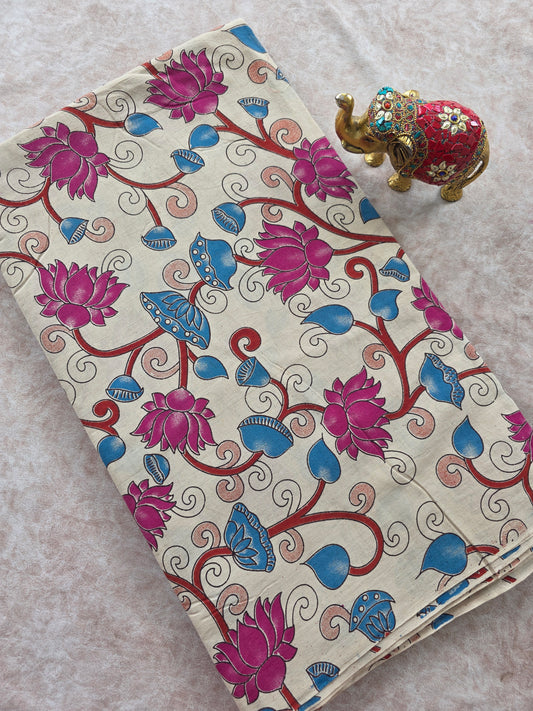 Pure kalamkari cotton running material (1 meter)- KM35