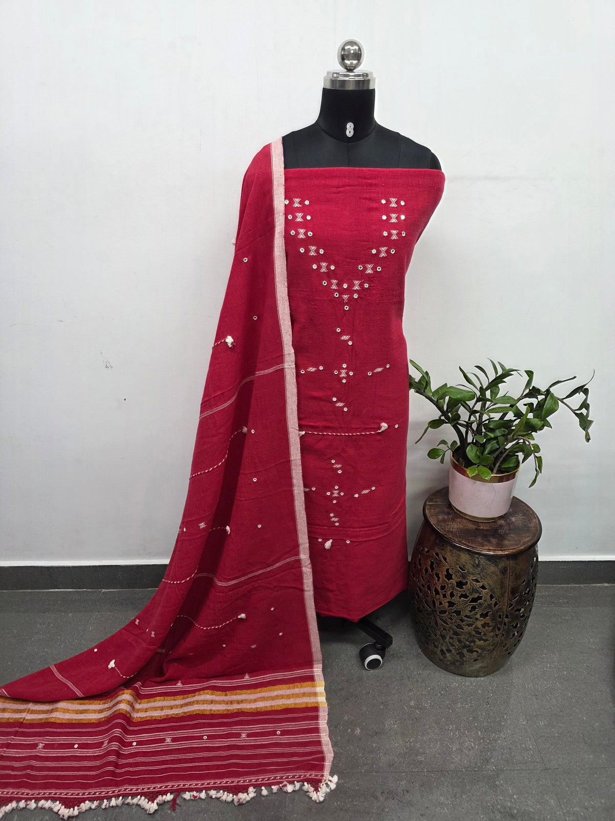 Kala cotton Handloom bhujodi cotton suit - HZ290