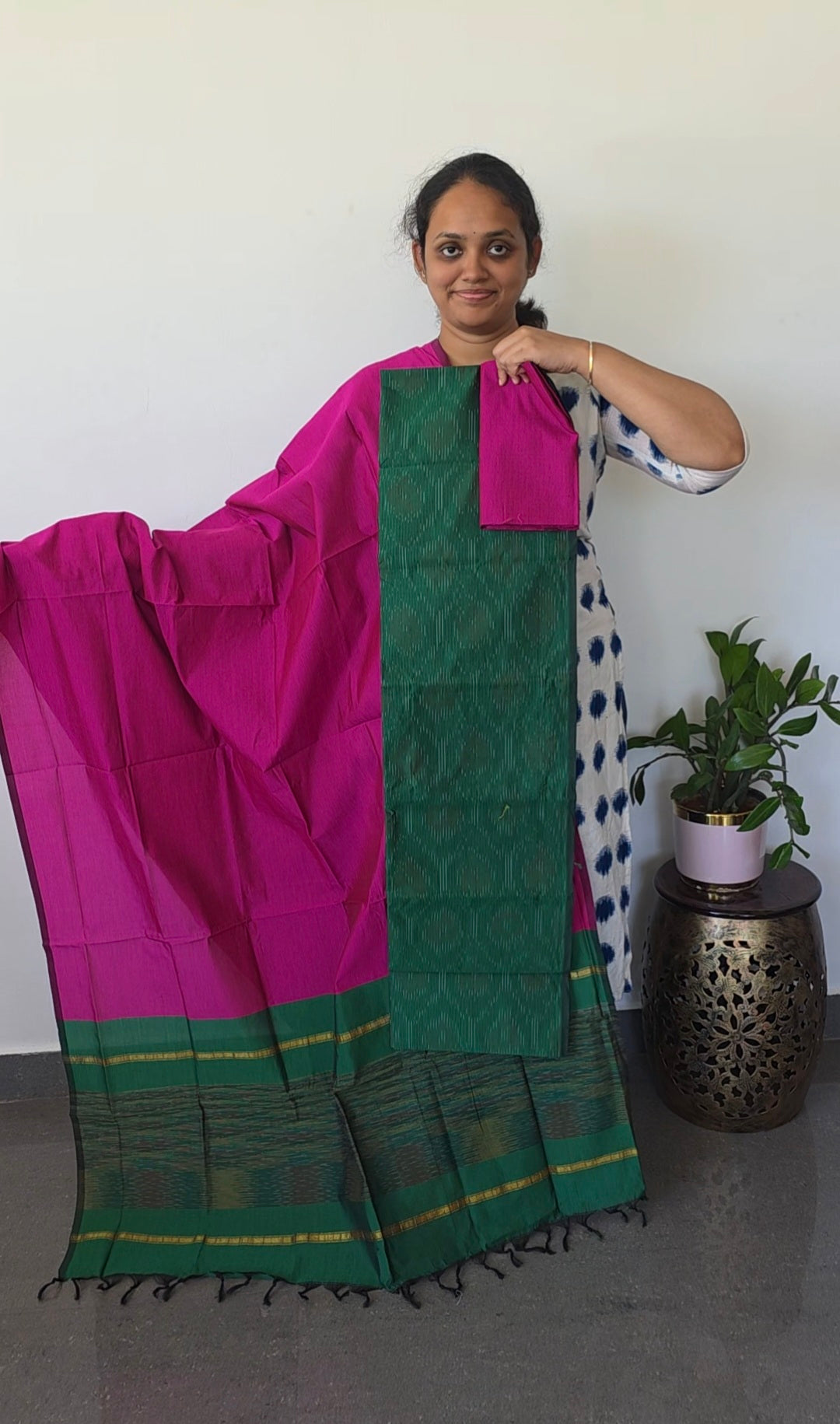 Pochampally full ikkat sico set - SZ257