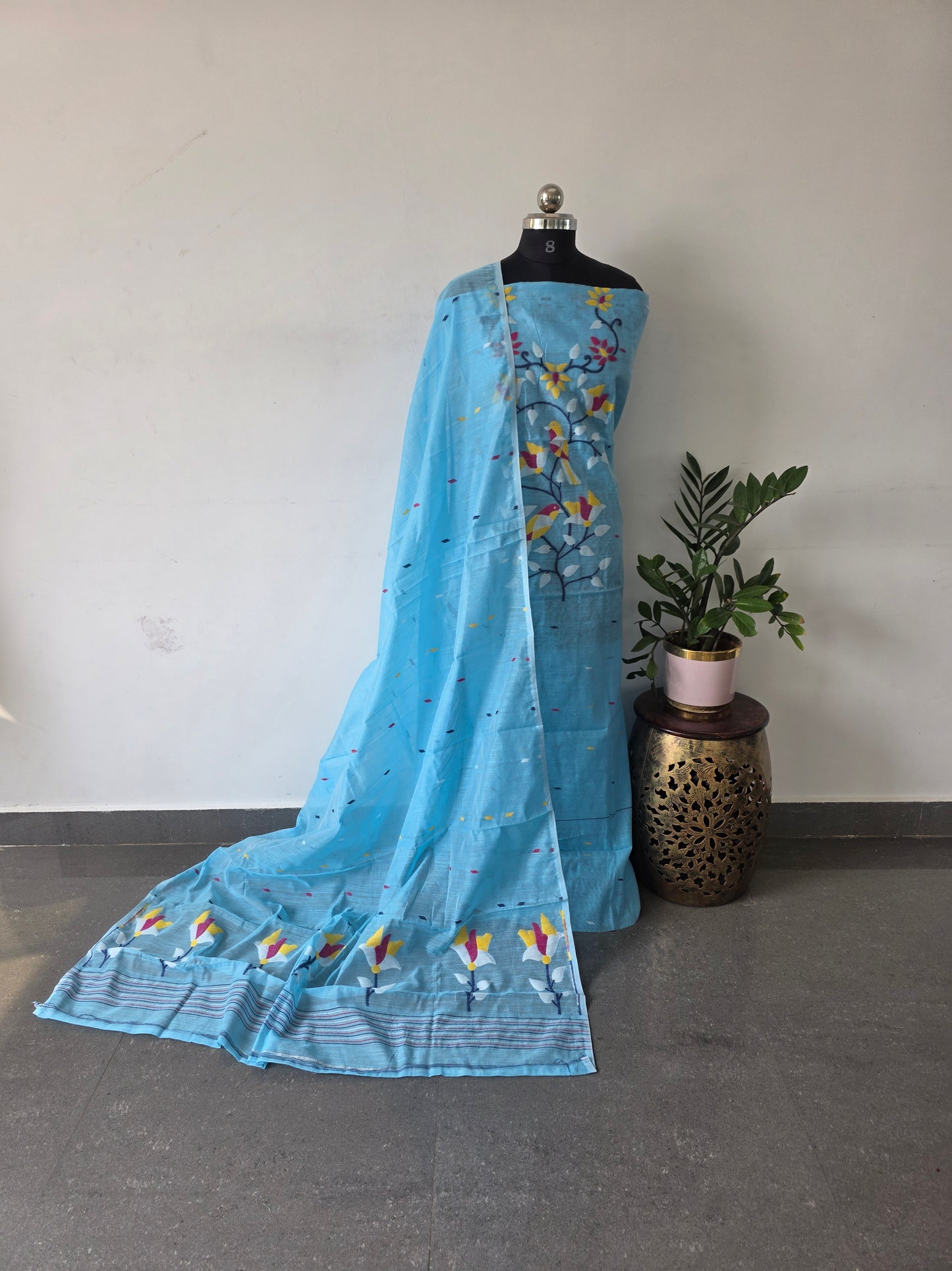 Premium Jamdhani silk cotton set- 82