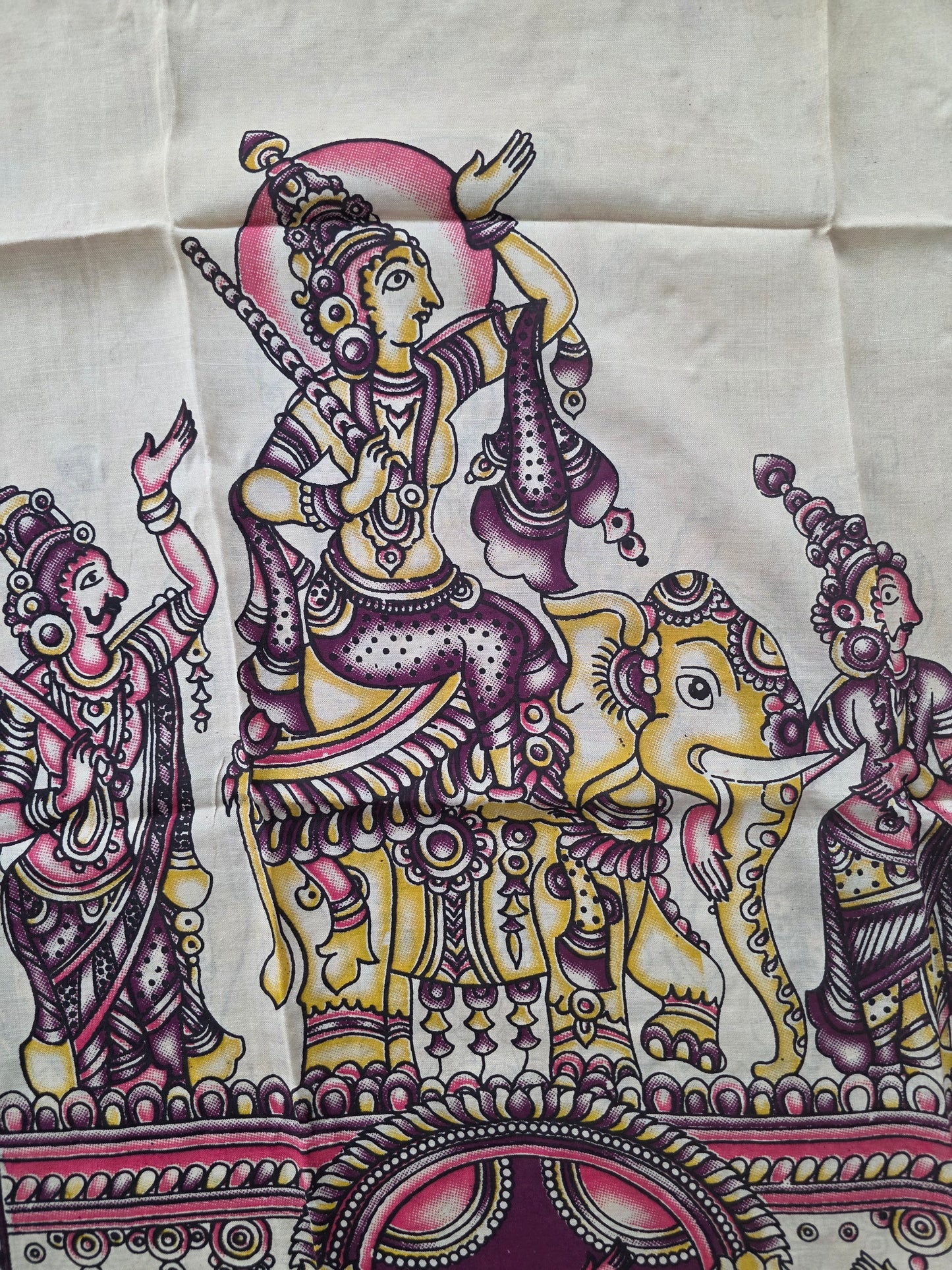 Handcrafted chennuri kalamkari silk dupatta - KAA22