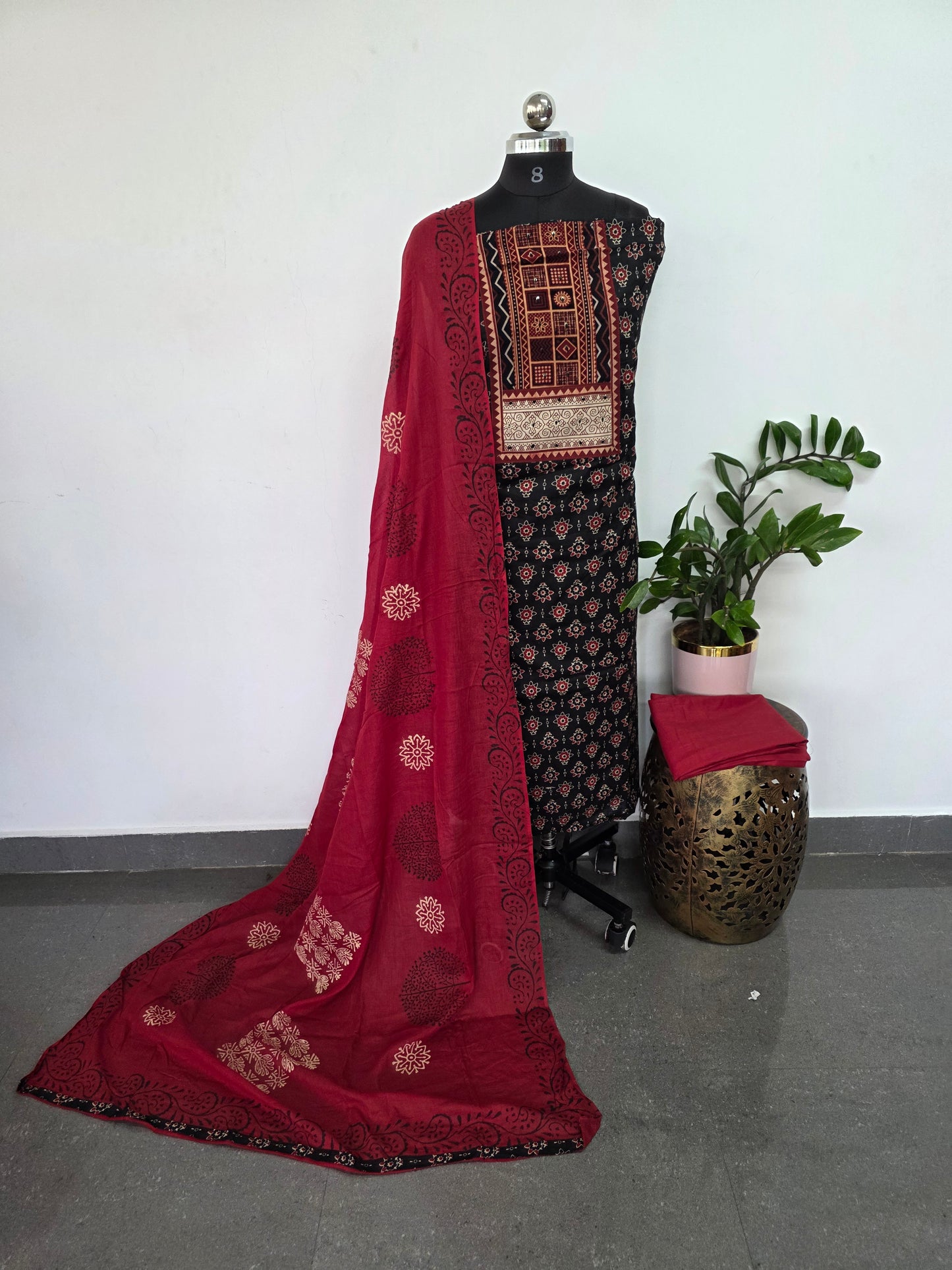 Ajrakh cotton set - BA273