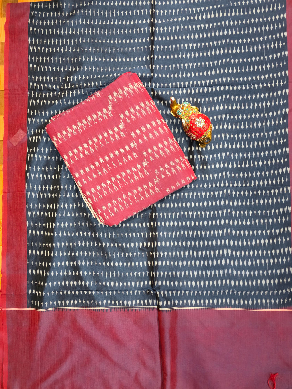 Handloom Mercerised ikkat cotton salwar set -WW625