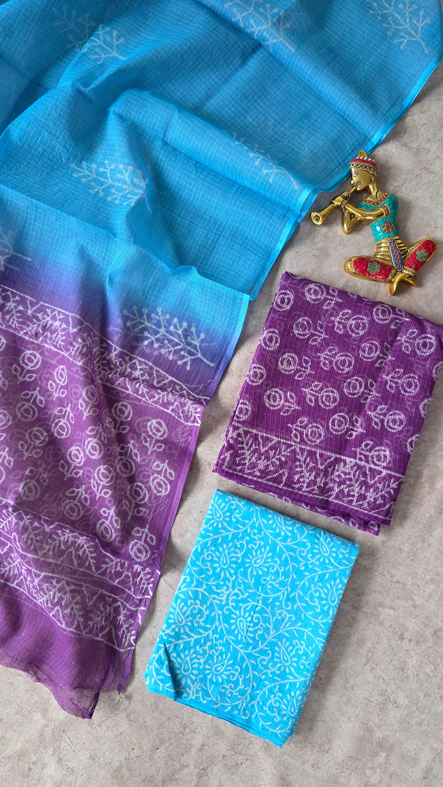 Handblock Jaipuri Kota doria set - JA716