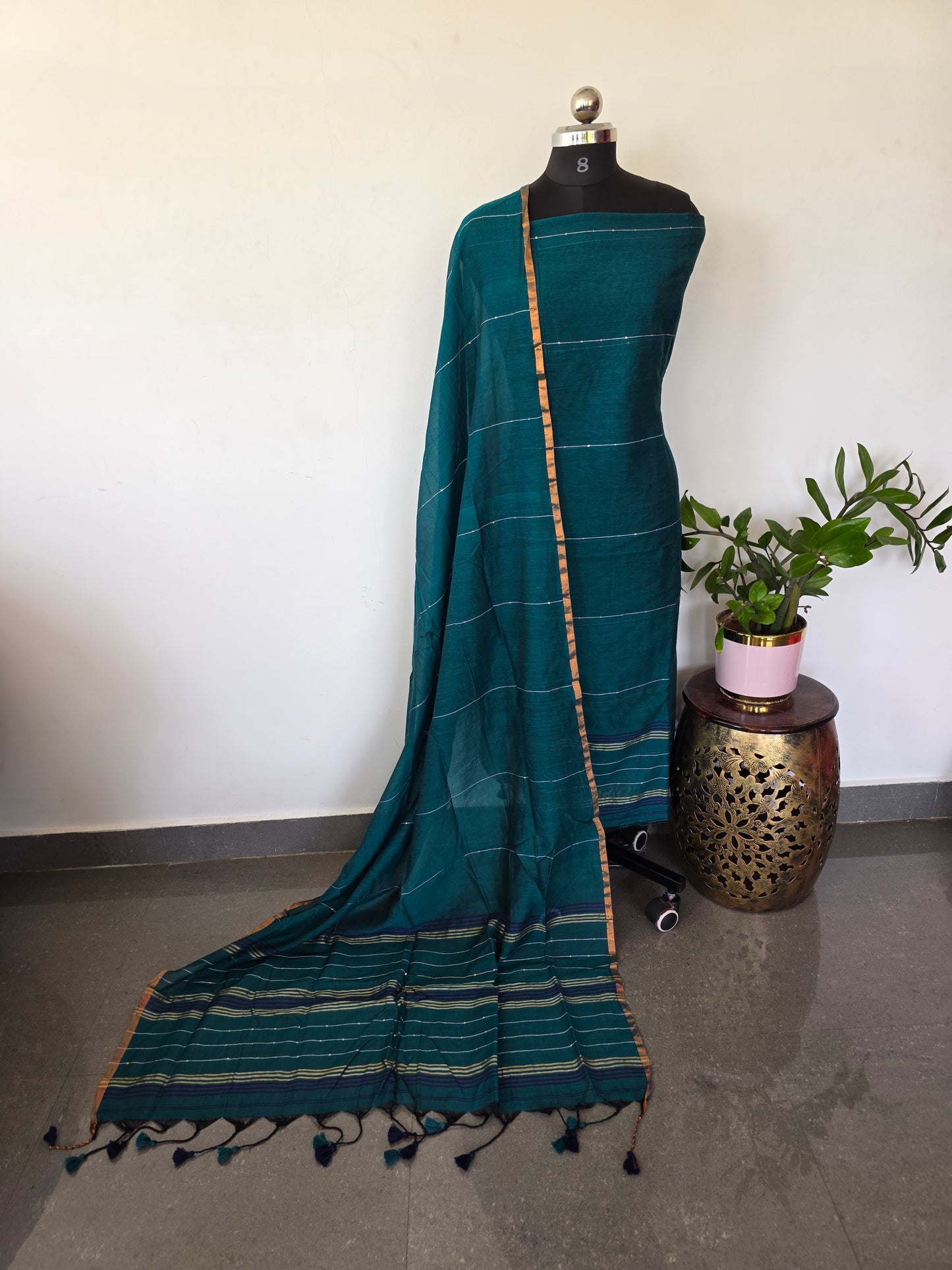 Premium mul khadi sequence work set - MUL325
