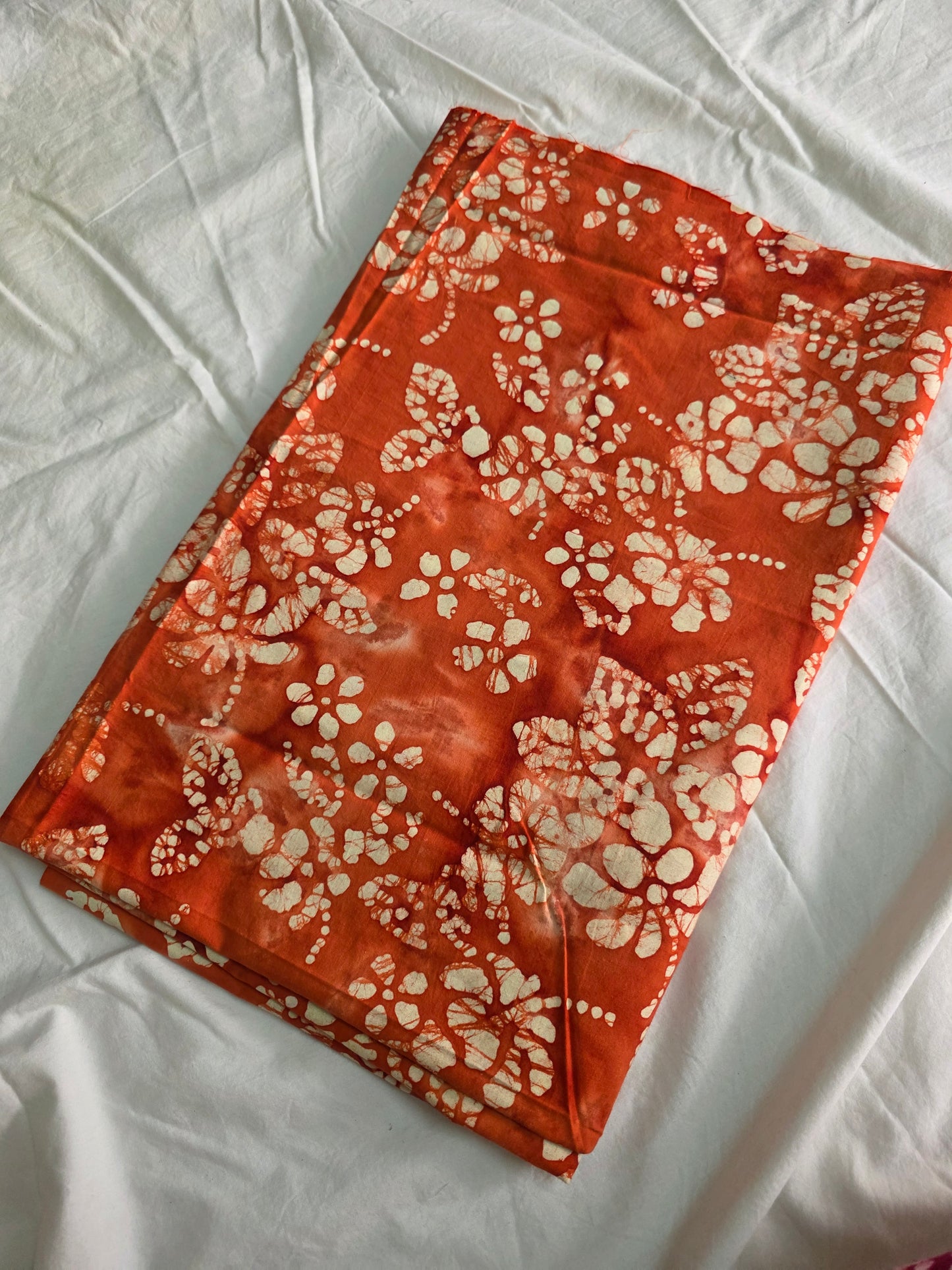 Handcrafted batik cotton running material (0.5 mtrs)-HB16