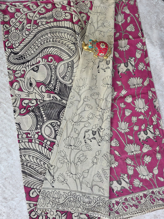 Pure kalamkari cotton saree  - KS9