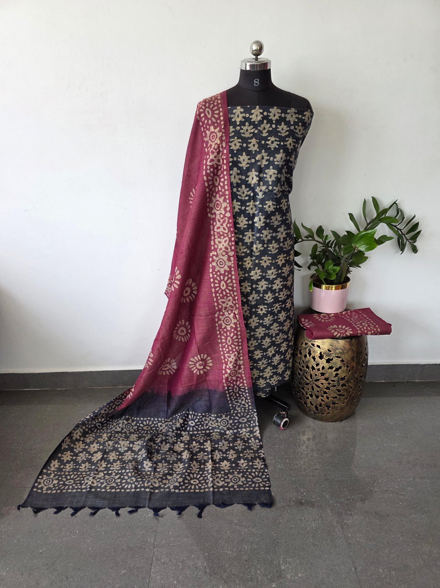 Bhagalpuri batik salwar set - BA449