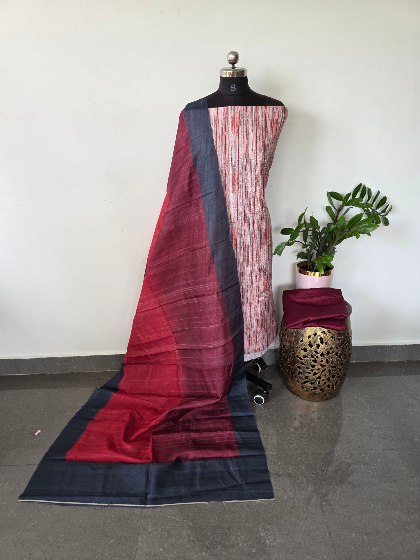 Fancy tussar silk set - CLA447