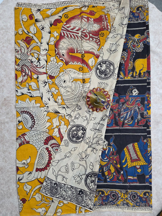 Pure kalamkari cotton saree - 11