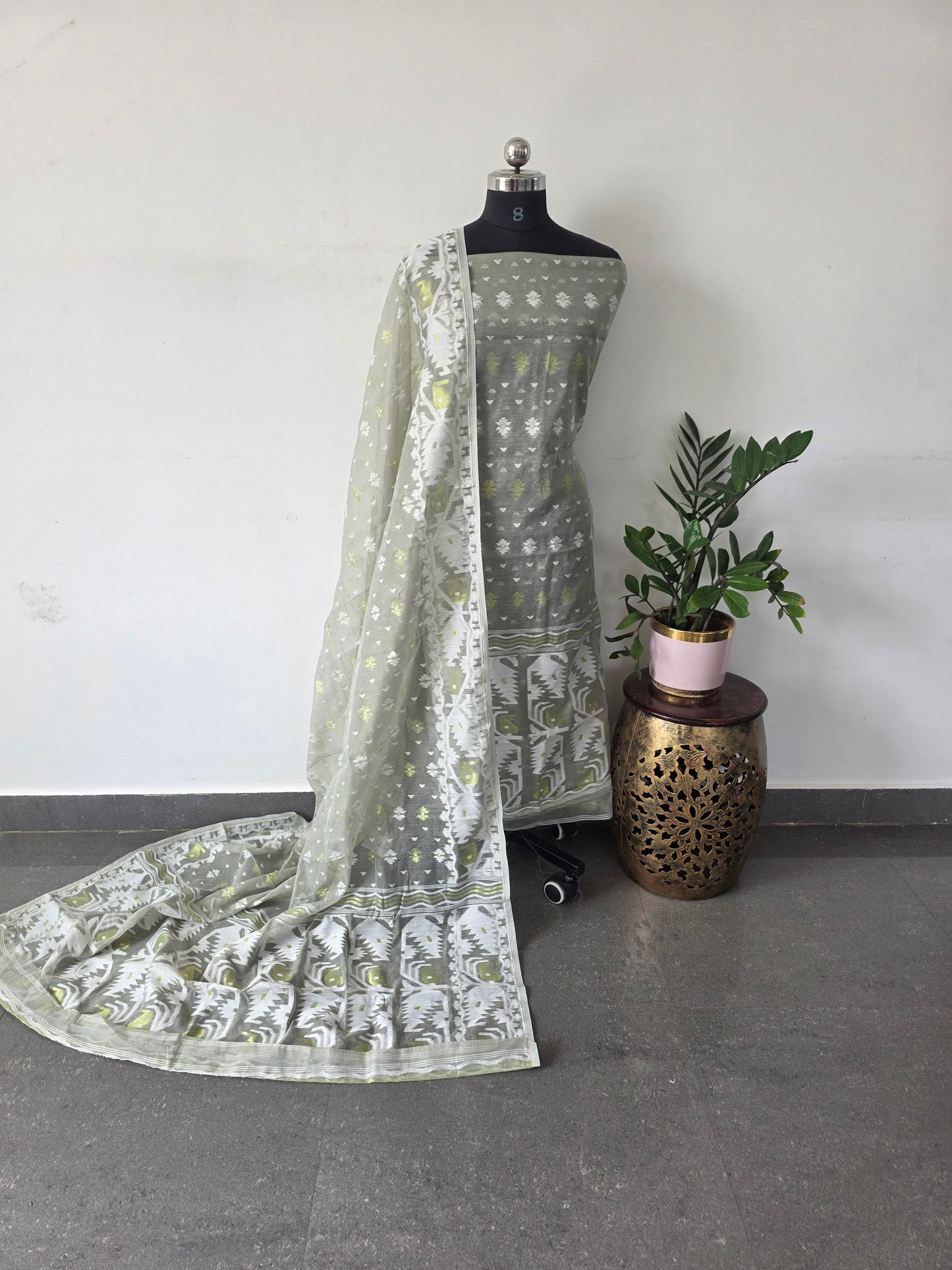 Jamdhani silk cotton set - 55