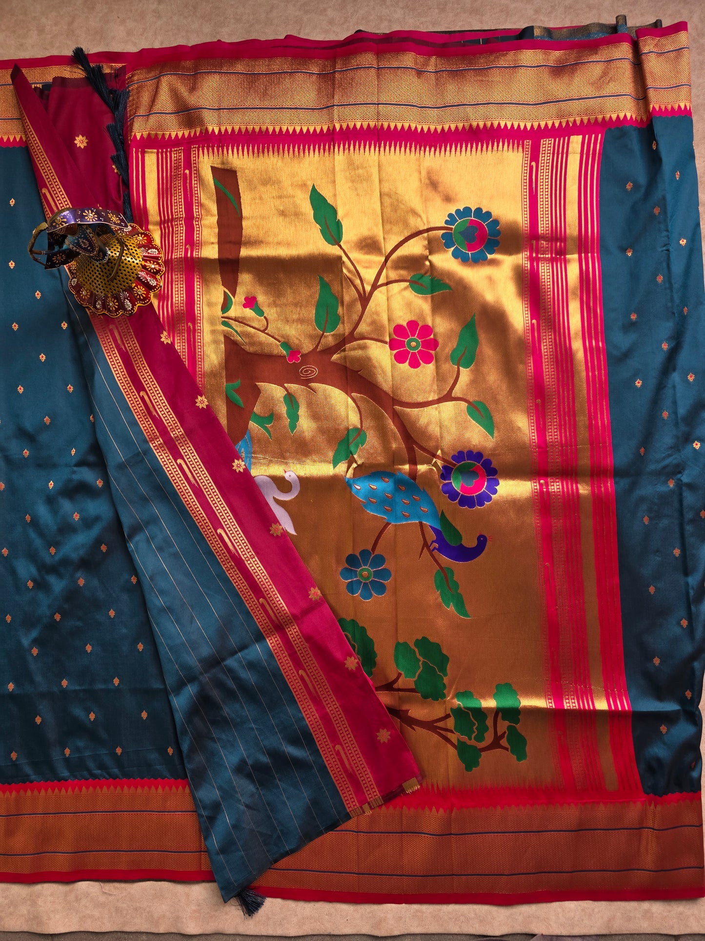 Premium soft silk paithani saree - 3