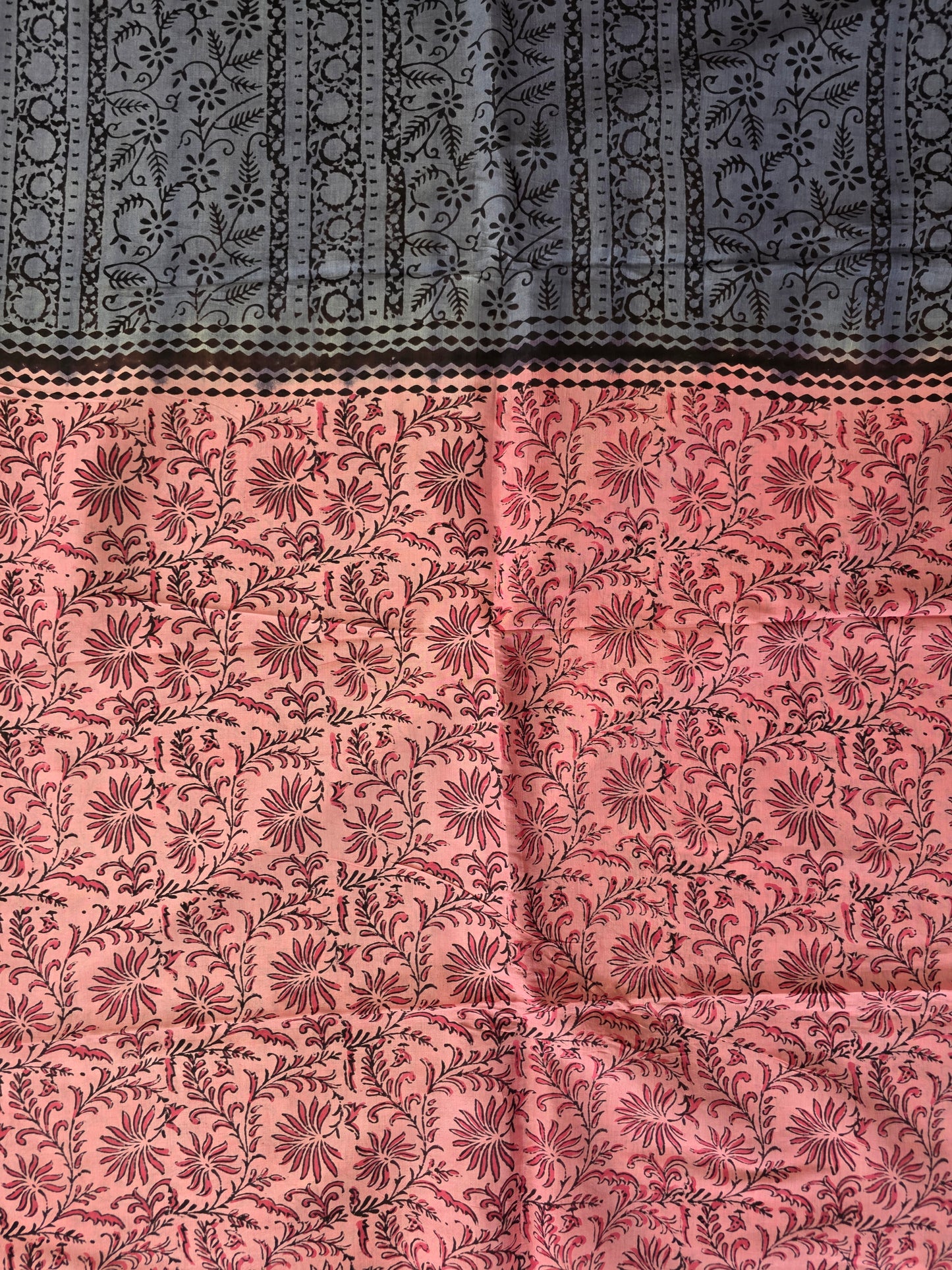 Handblock chanderi silk salwar set - GE213