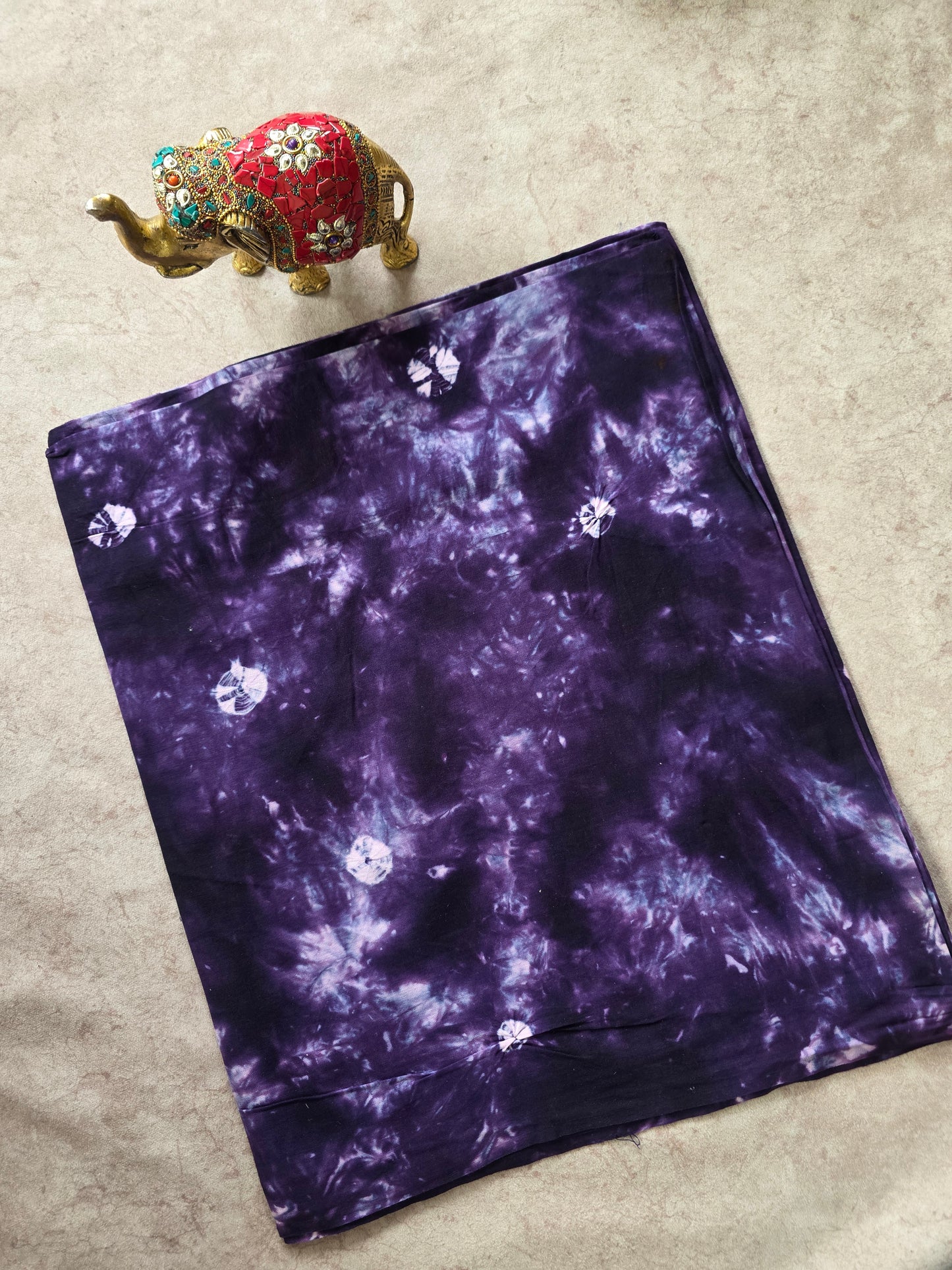 Tie & dye marbele print Batik Nighty fabric ( approxi 3 mtrs ) - NF31