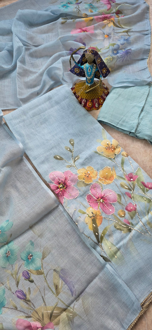 Premium fancy linen cotton set - LC2