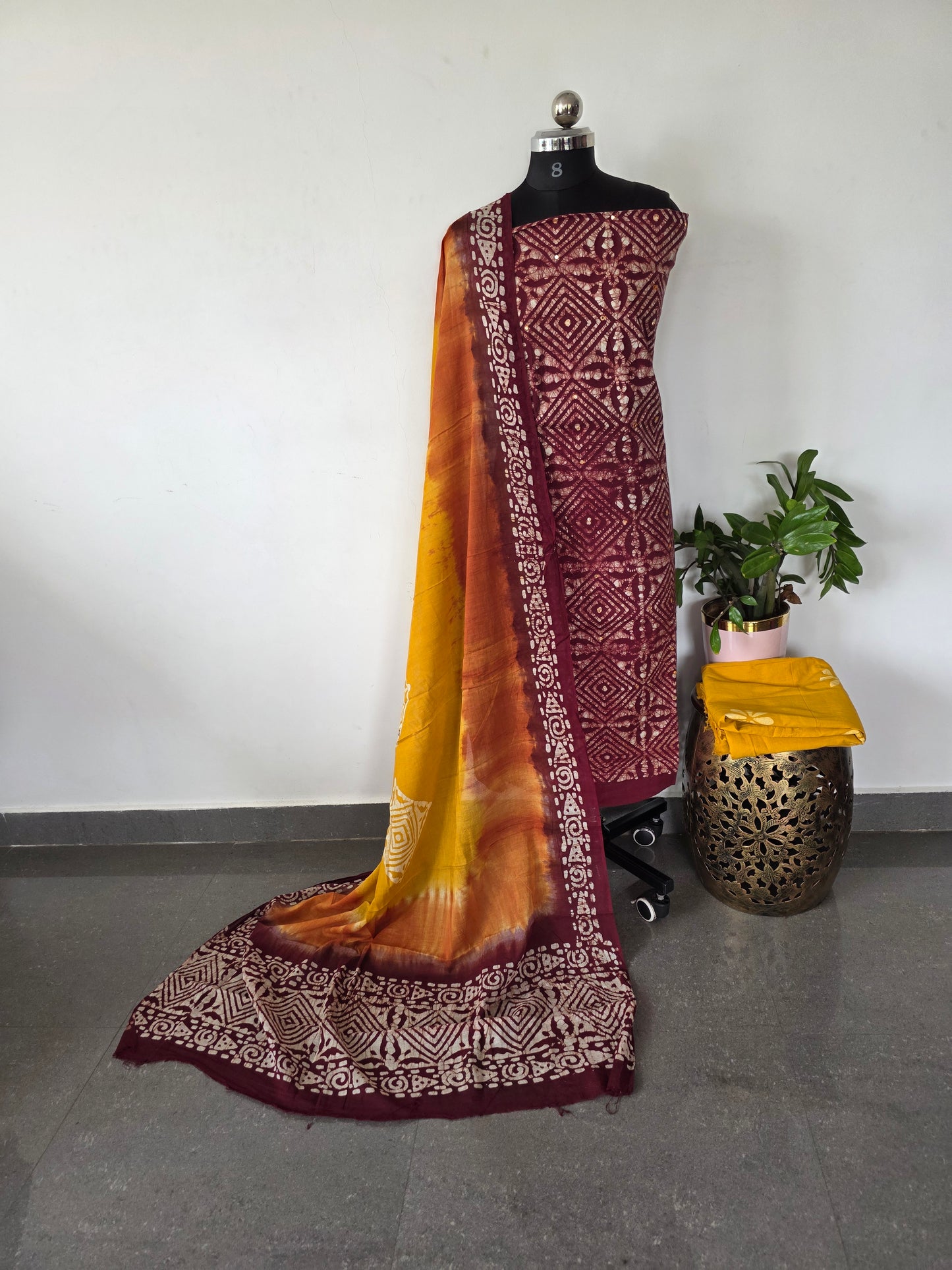 Rangoli pure batik cotton set - BA299