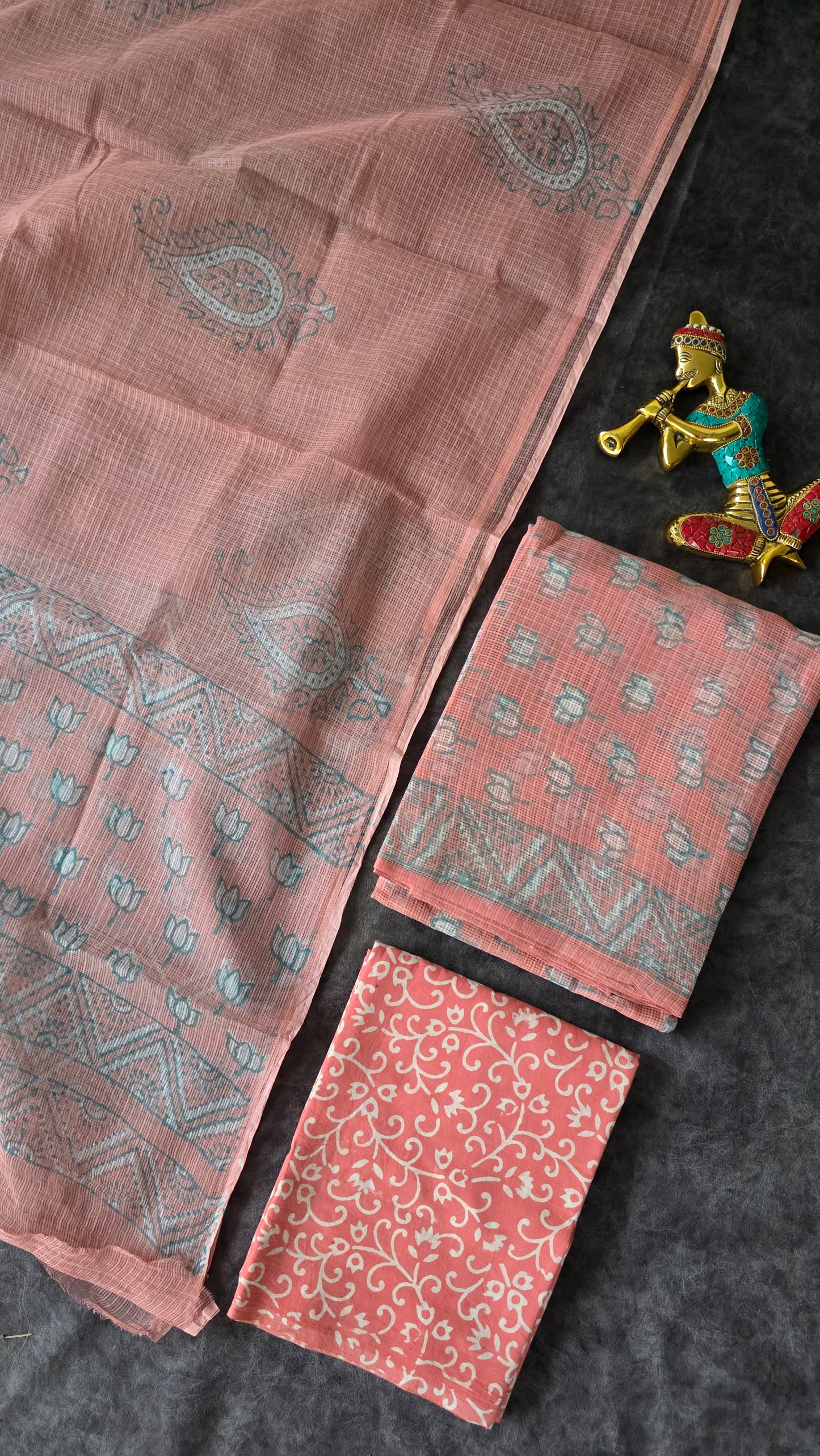 Handblock Jaipuri Kota doria set - JA704