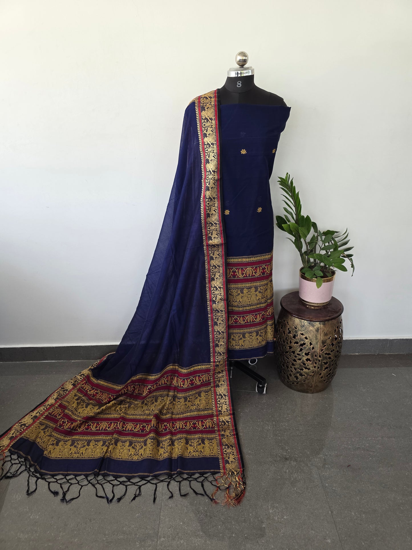 Baluchari pure mercerised cotton salwar - BB123