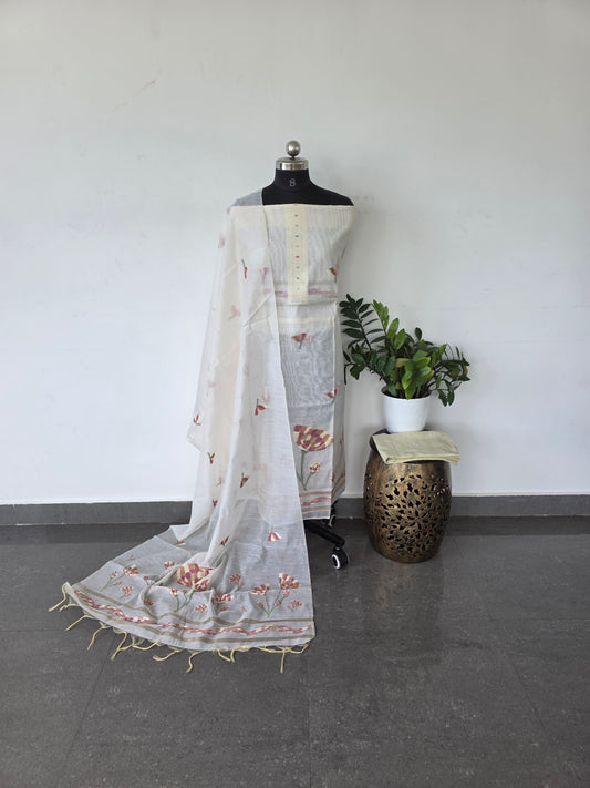 Premium jamdhani silk cotton set - PJ5