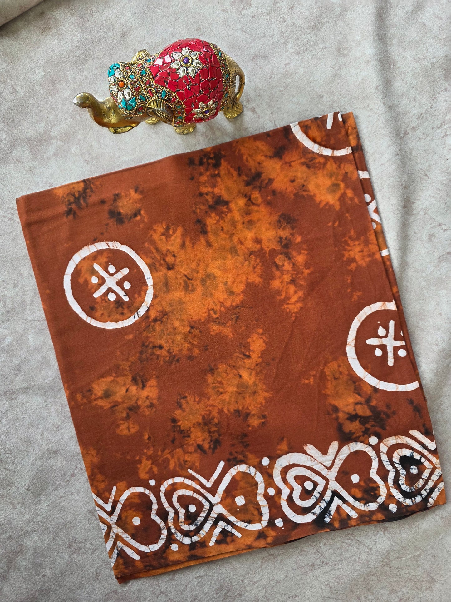 Tie & dye Batik Nighty/ Kaftan fabric ( approx 3 mtrs ) - NF114