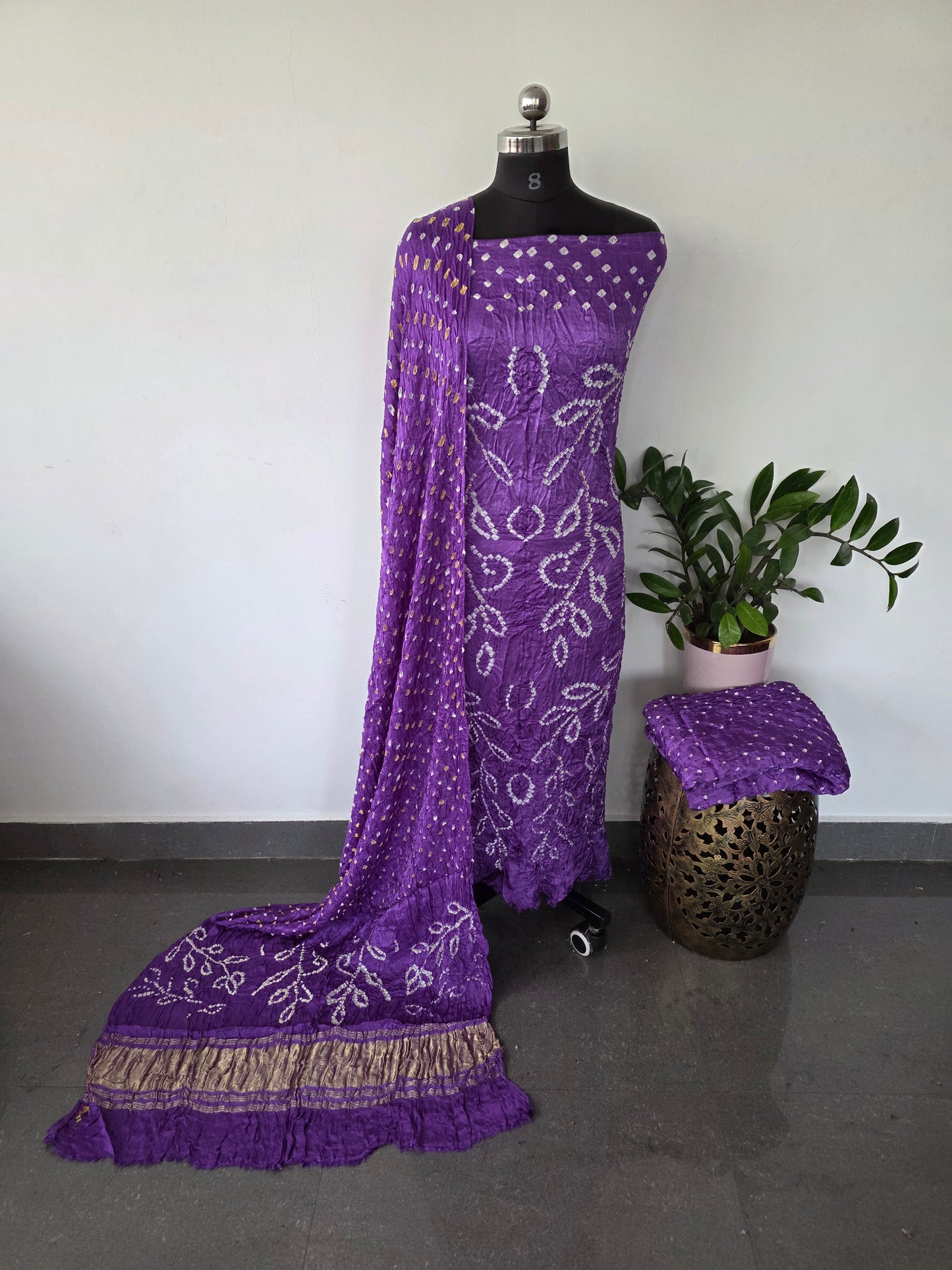 Handcrafted bandhani modal salwar set - B104