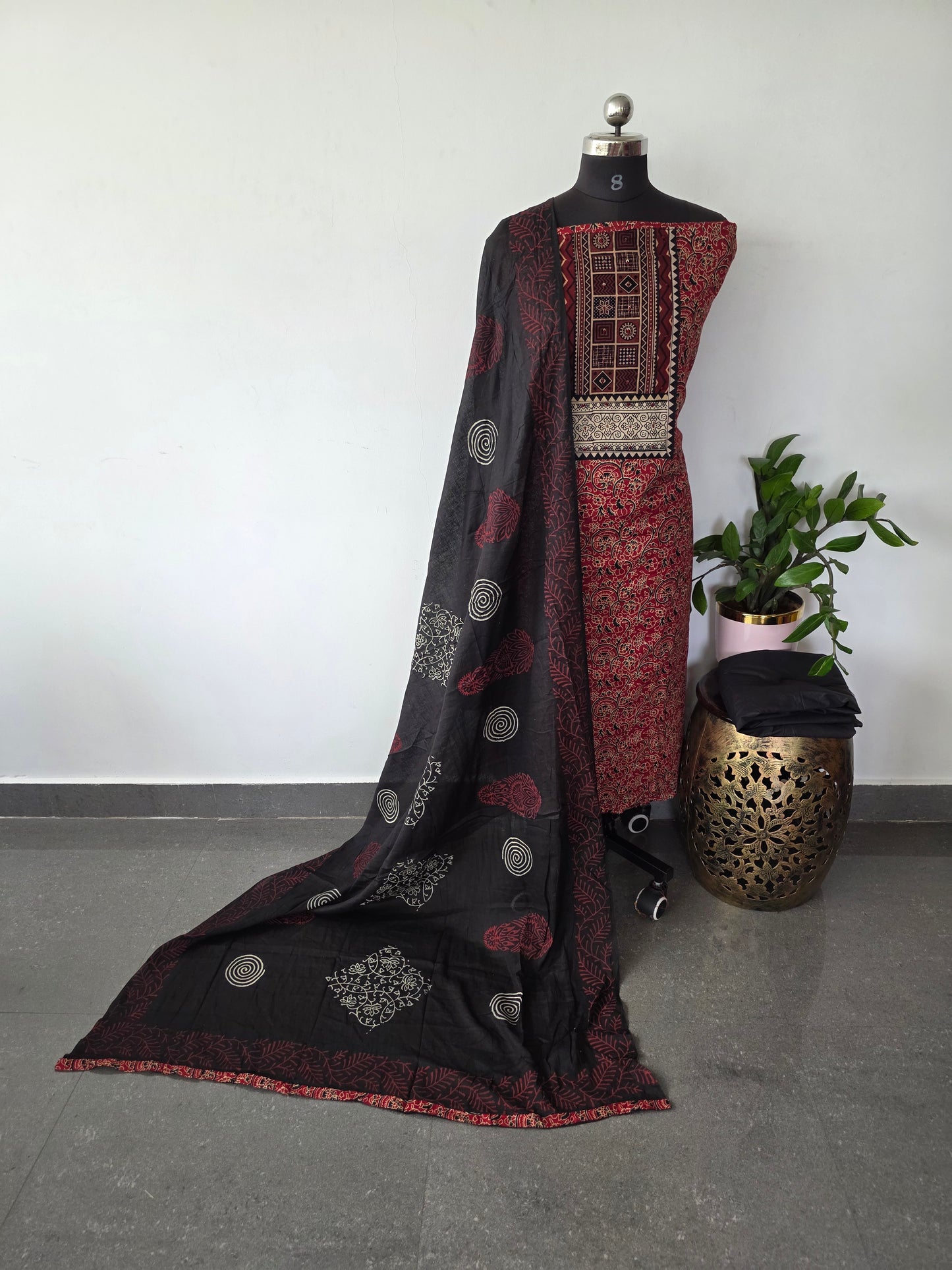 Ajrakh cotton set - BA263