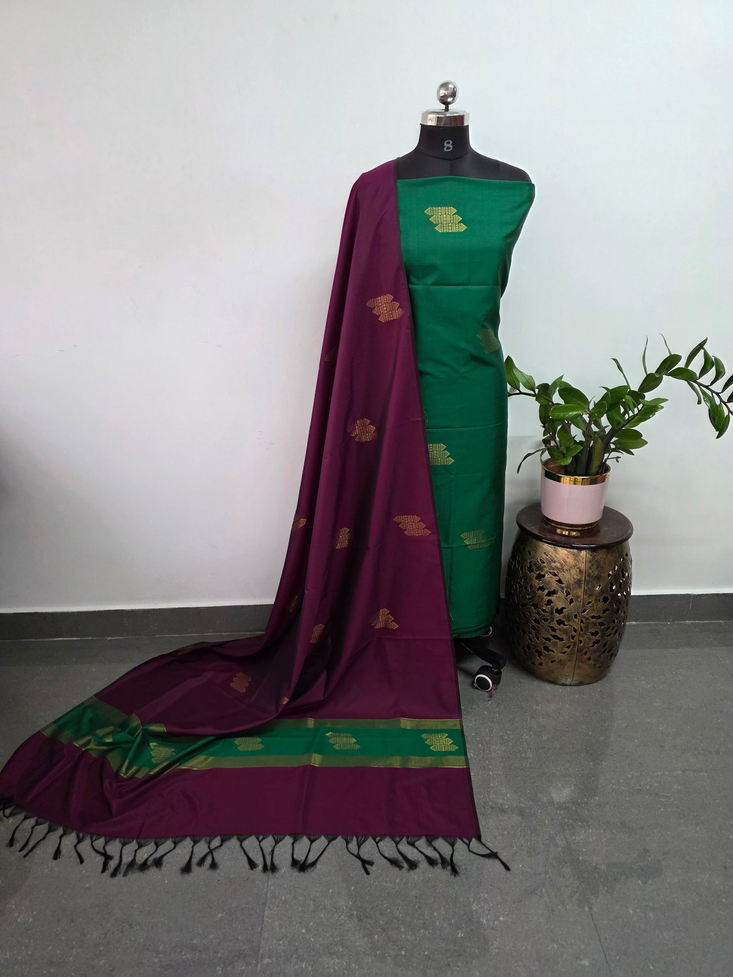Borderless soft silk salwar set -GS24