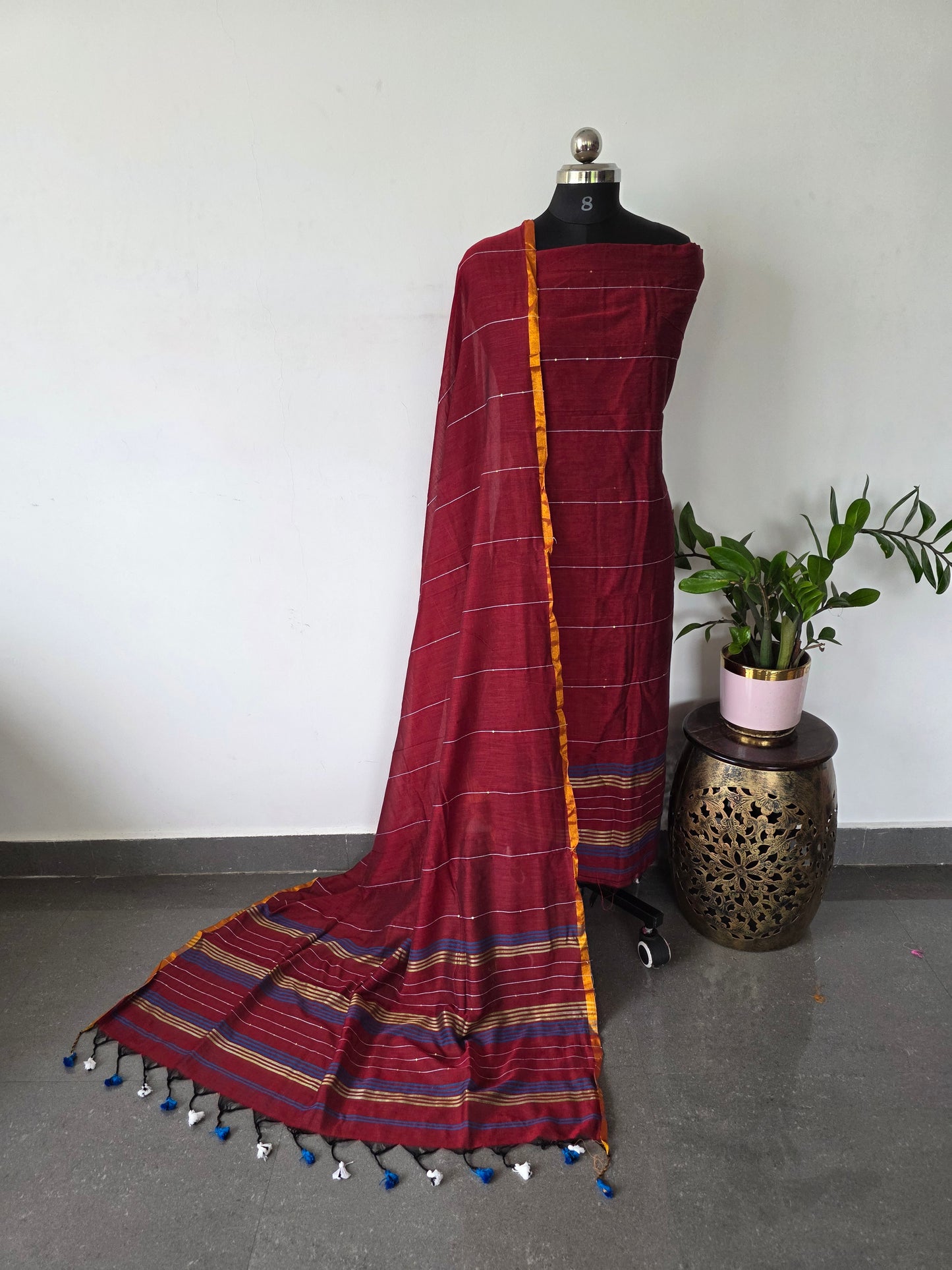 Premium mul khadi sequence work set - MUL265