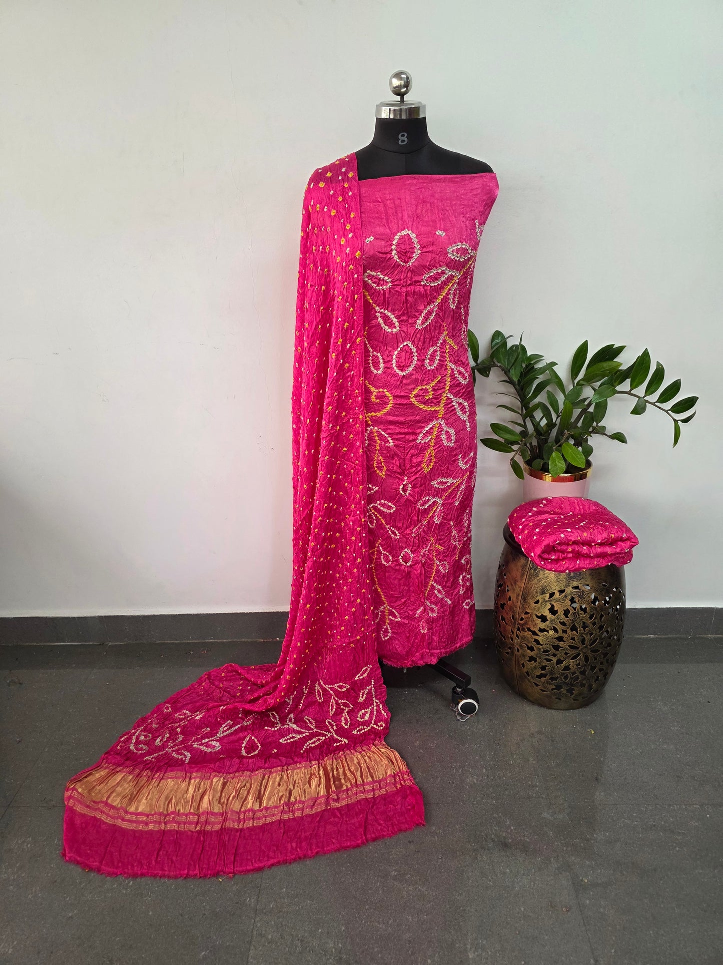 Handcrafted bandhani modal salwar set - B108