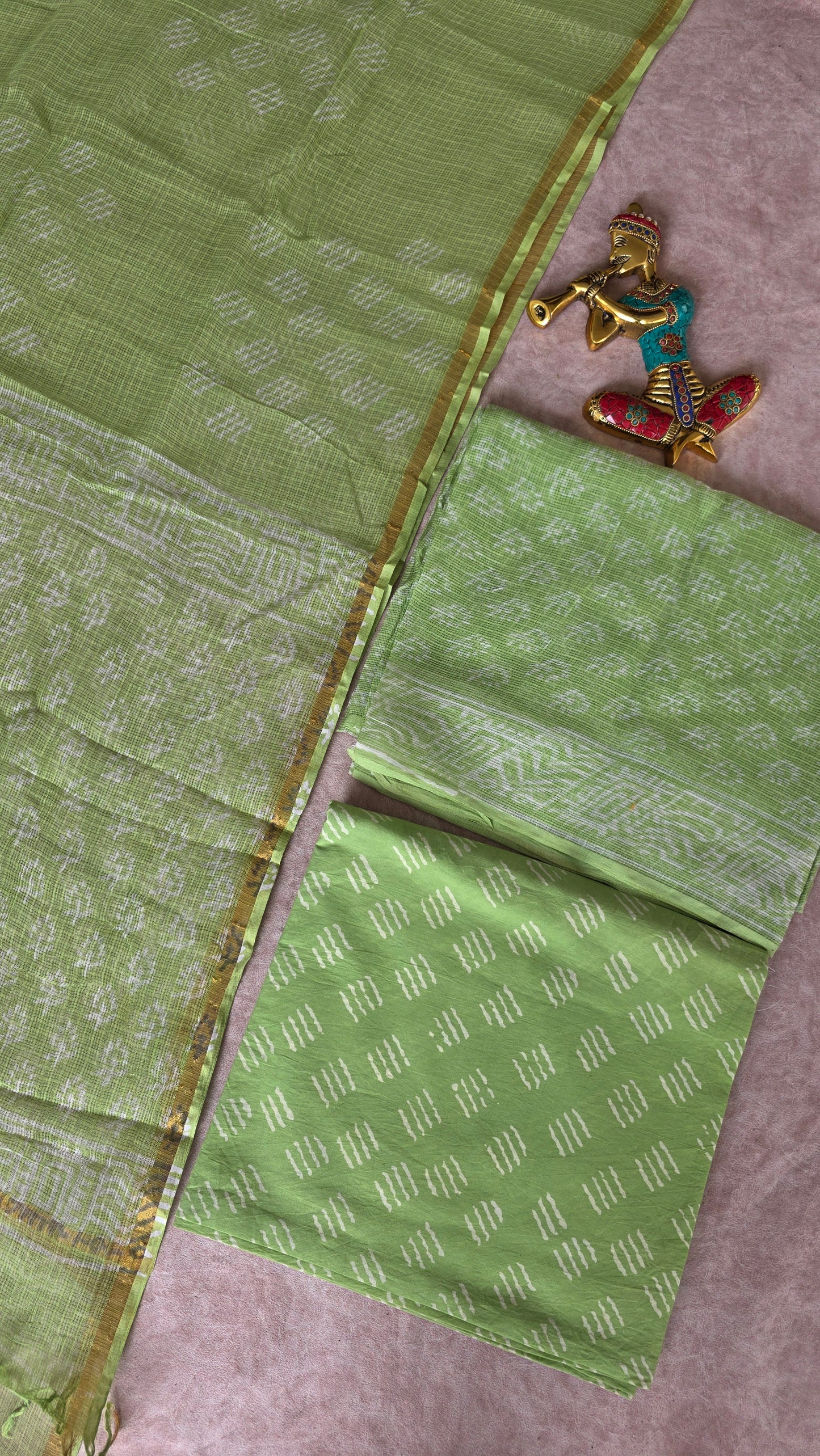 Handblock Jaipuri Kota doria set - JA769