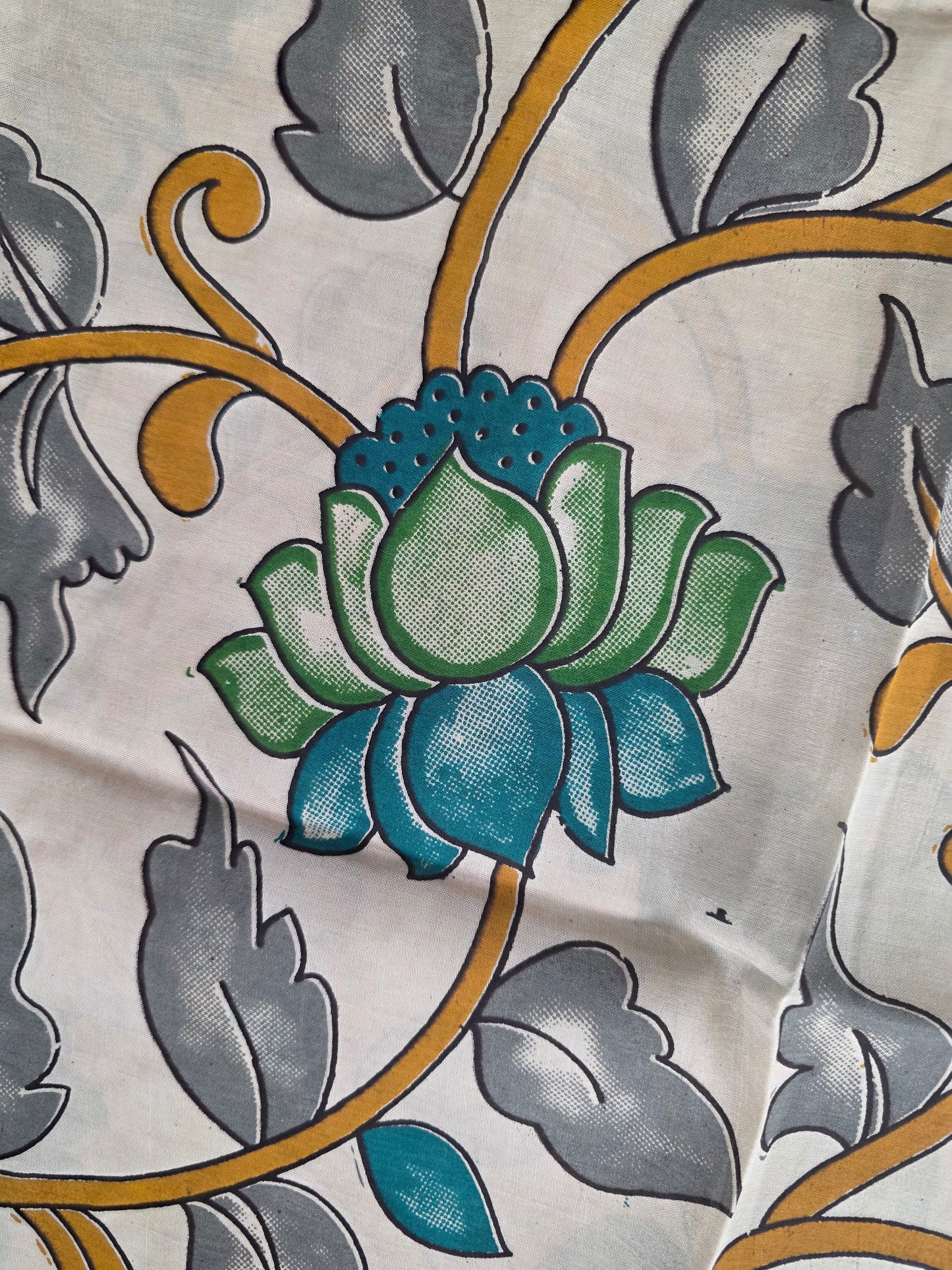 Handcrafted chennuri kalamkari silk dupatta - KAA24