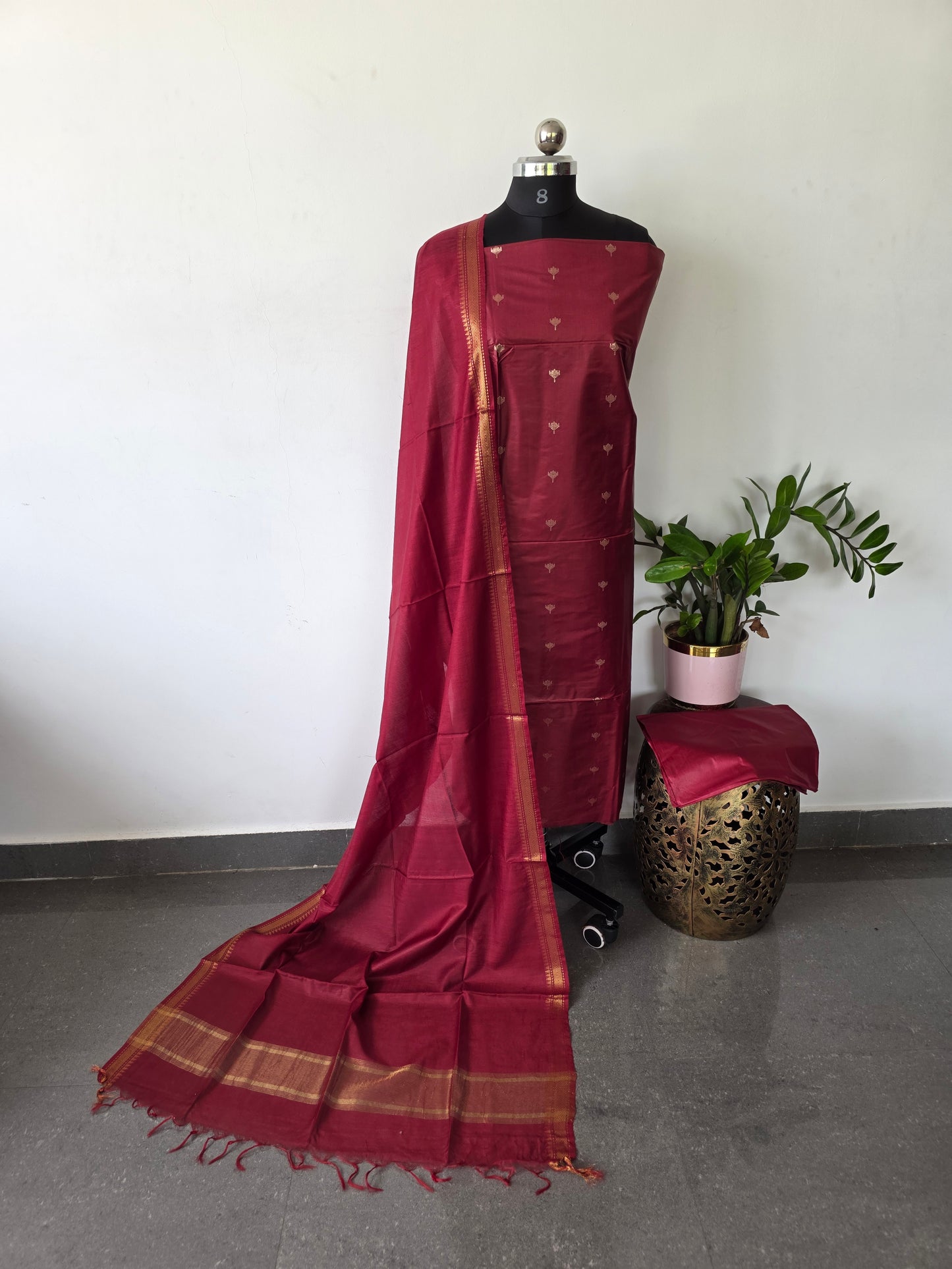 Bhagalpuri katan viscose silk set- BA340
