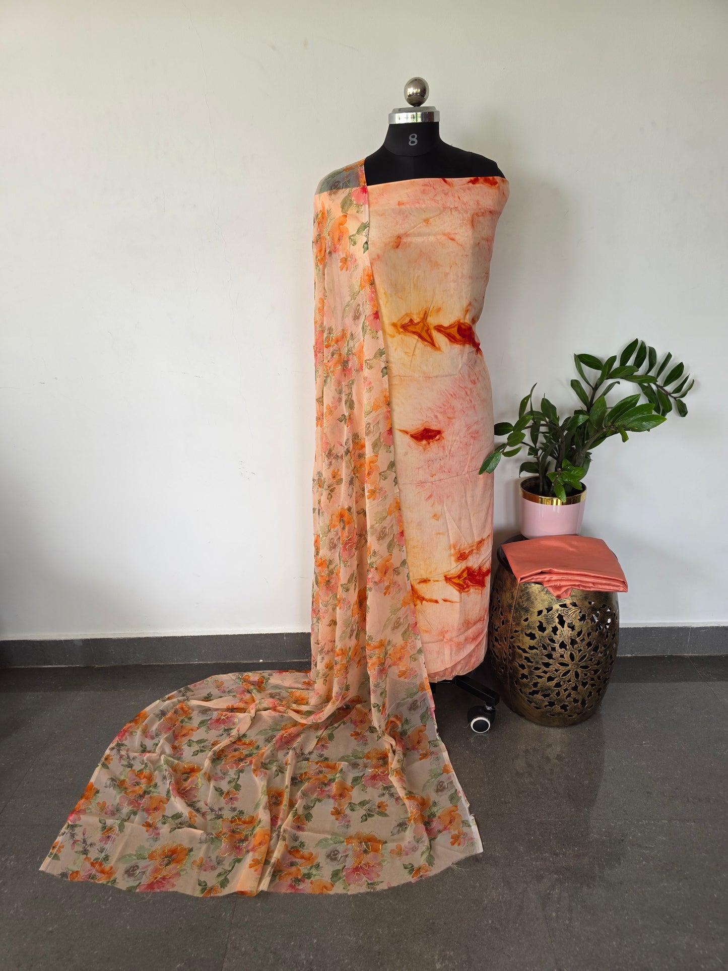 Fancy tussar silk set - CLA421